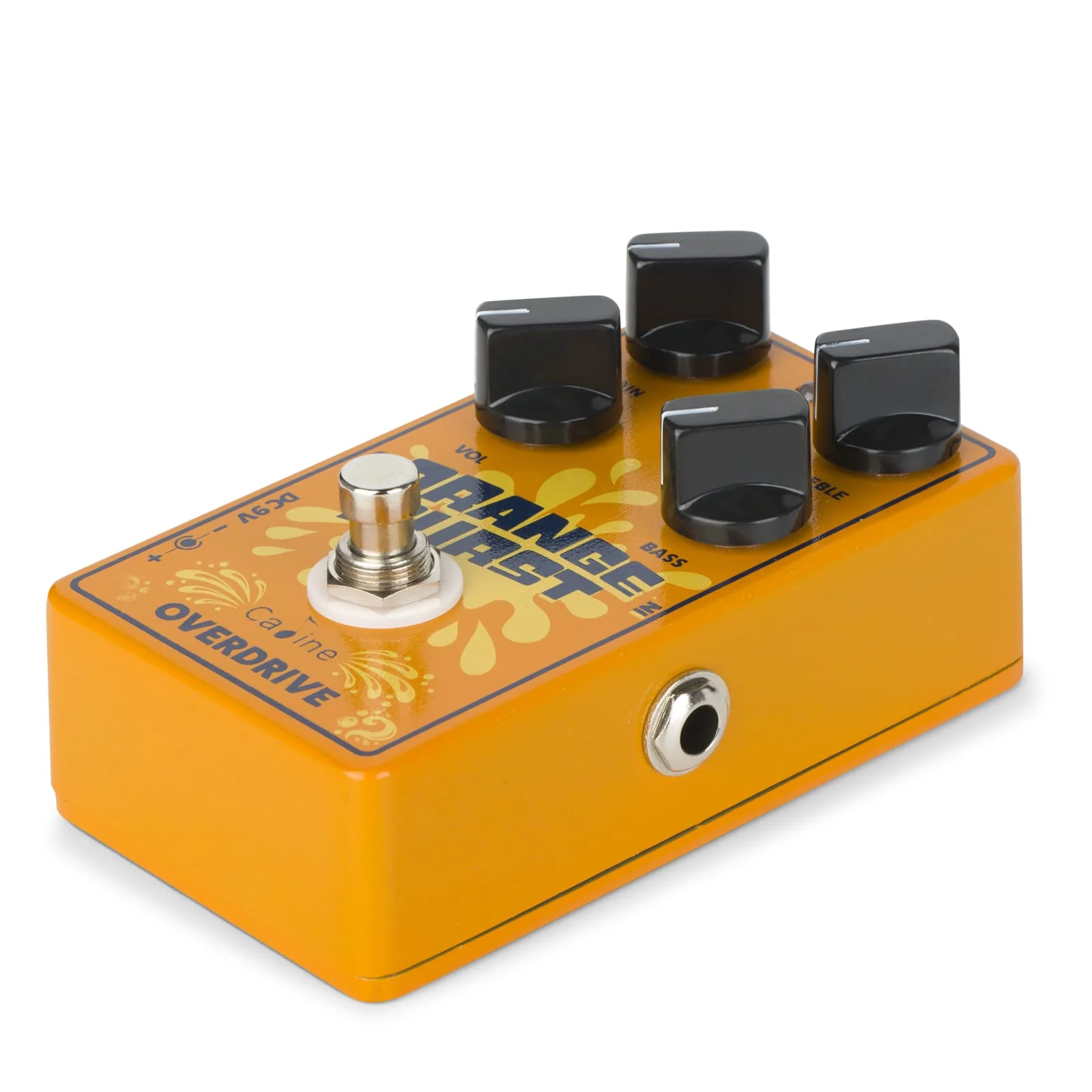 Caline CP-516 Orange Burst Overdrive Guitar Effect Pedal True Bypass Design White Knobs - Image 4