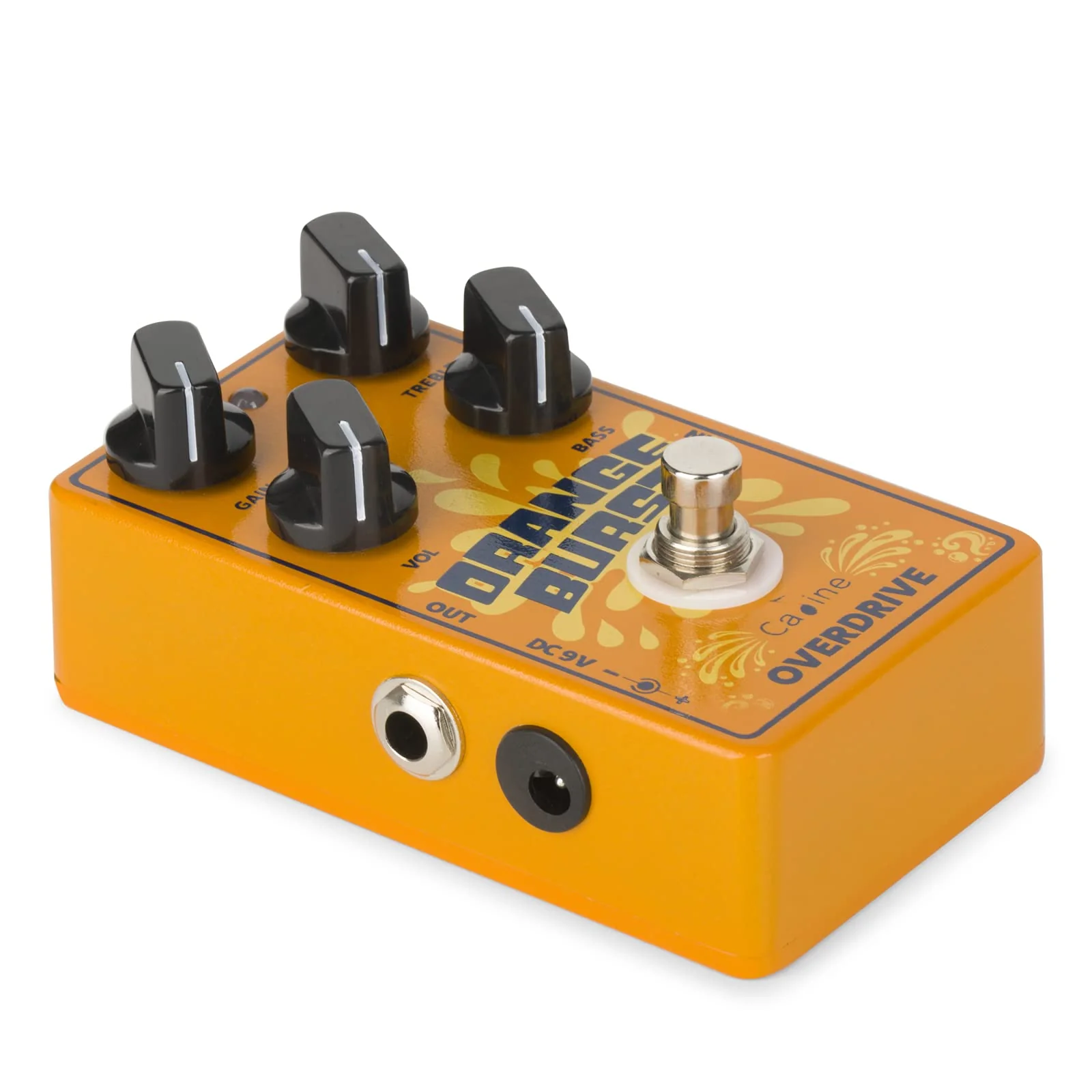Caline CP-516 Orange Burst Overdrive Guitar Effect Pedal True Bypass Design White Knobs - Image 5