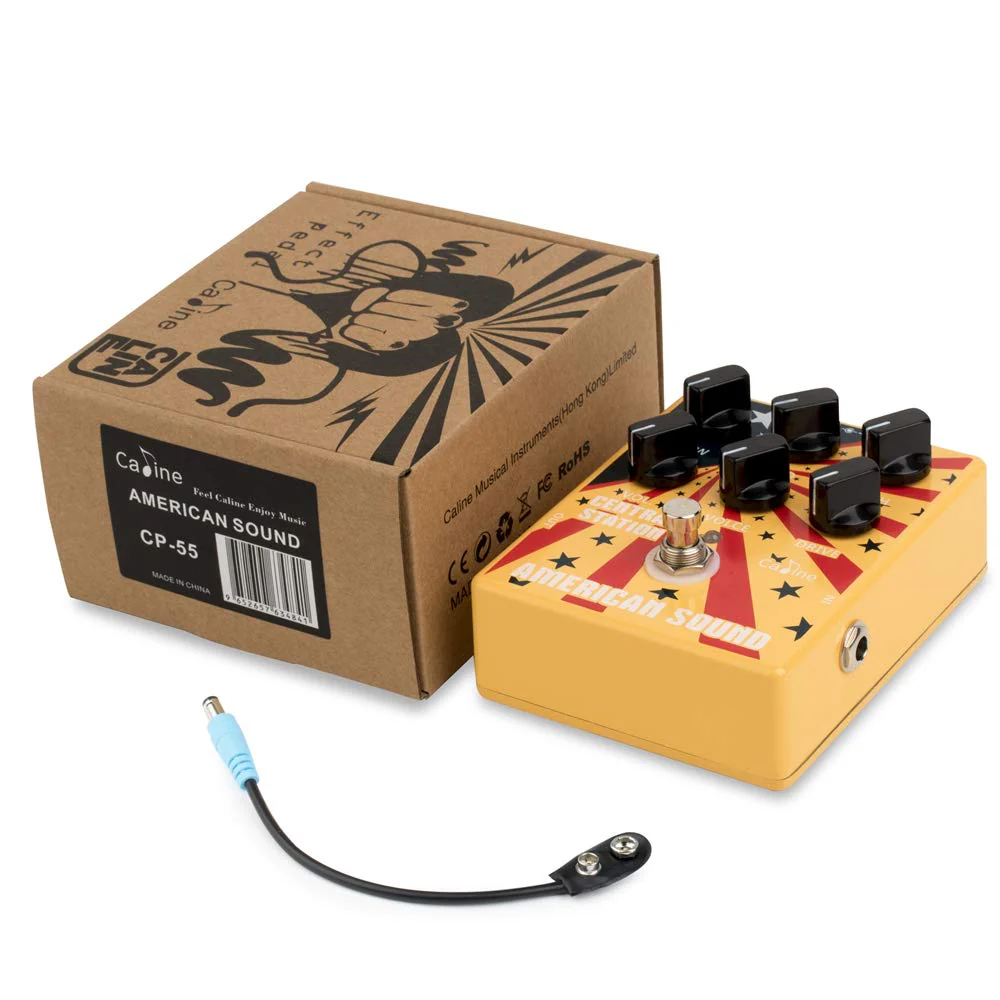 Caline CP-55 American Sound Overdrive Guitar Effect Pedal, Amplifier Simulation 57 Deluxe AMP Pedal Effect - Image 6