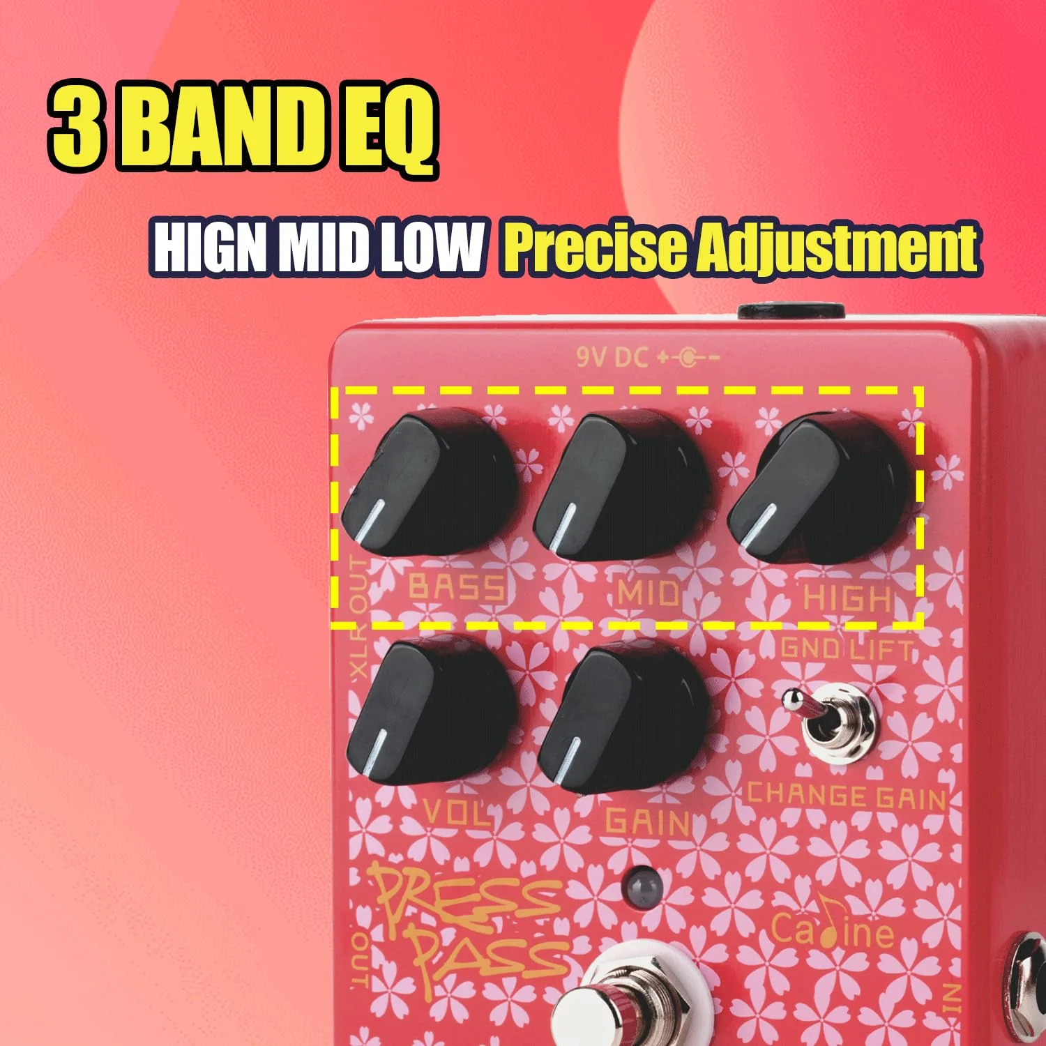 Caline CP-59 Driver Bass Effect Pedal with Bass Amp DI Function - Image 2