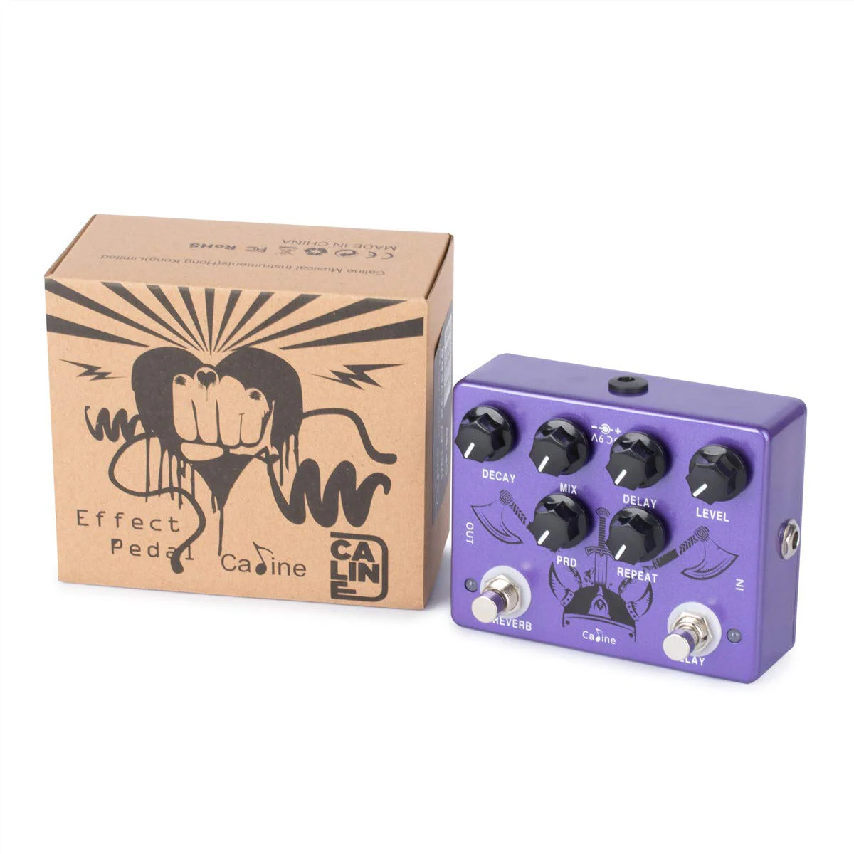 Caline CP-80 Ragnarok Digital Reverb & Analog Delay Guitar Effect Pedal - Image 6