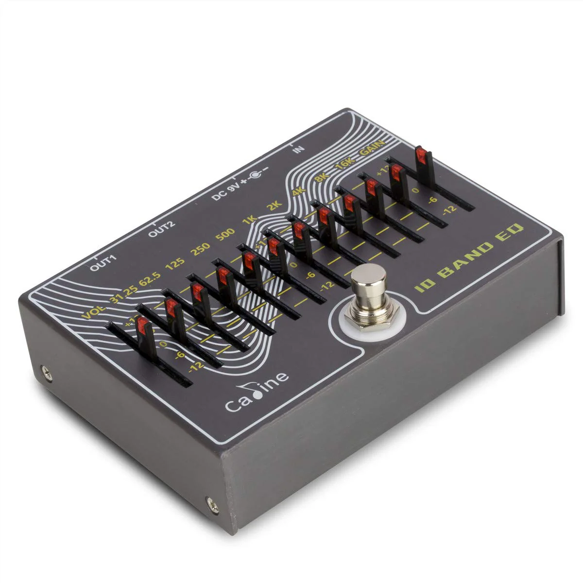 Caline CP-81 10 Band EQ Guitar Effect Pedal V3.0 - Use 500mA Power Supply (Not Included) - Image 3