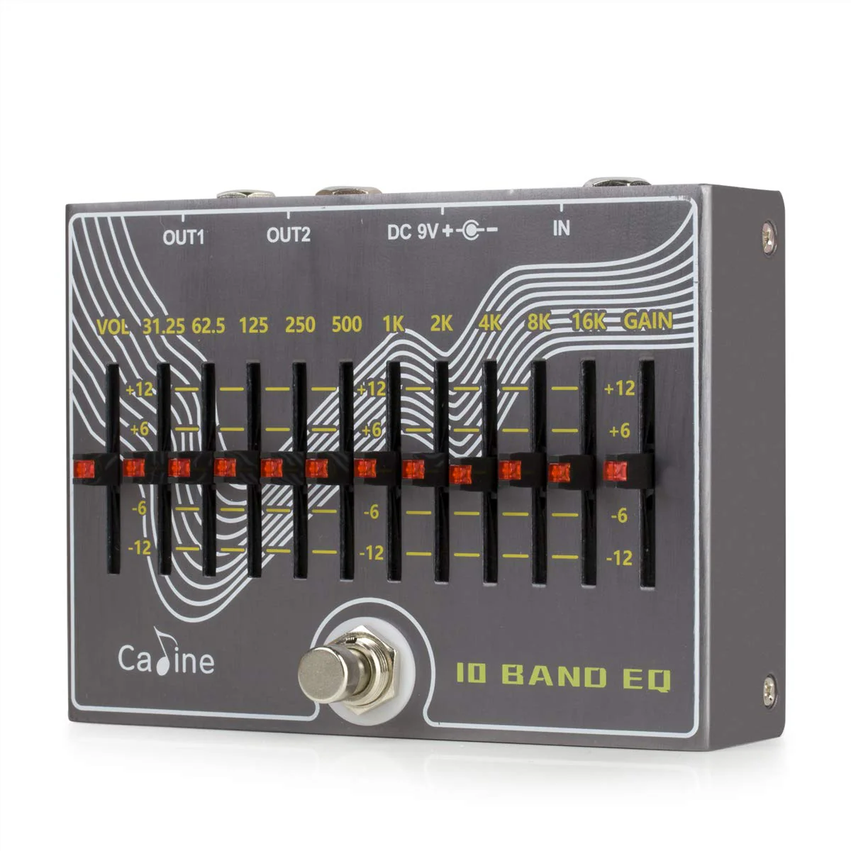 Caline CP-81 10 Band EQ Guitar Effect Pedal V3.0 - Use 500mA Power Supply (Not Included) - Image 4