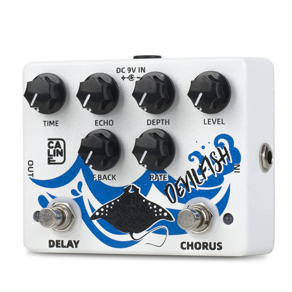 Caline DCP-03 DEVILFISH Chorus Delay Effect Pedal Dual Guitar Pedal - Image 4