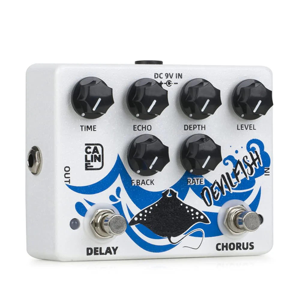 Caline DCP-03 DEVILFISH Chorus Delay Effect Pedal Dual Guitar Pedal - Image 5