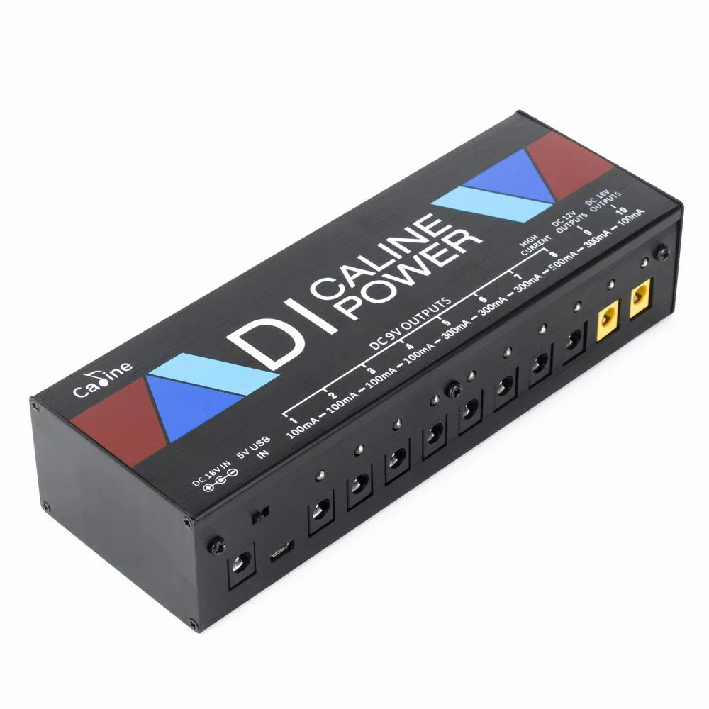 Caline Guitar Pedal Power Supply,DI Box Pedal Board Power Supply,Multi Pedal Power with AUX and USB in - Image 3