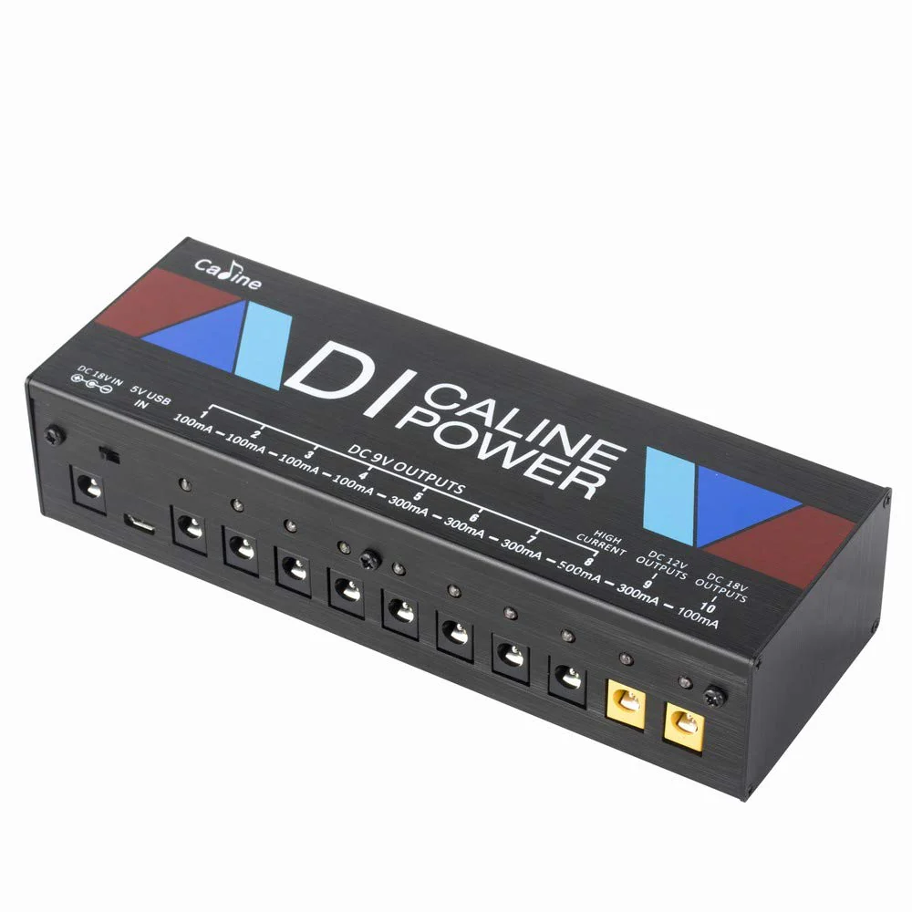 Caline Guitar Pedal Power Supply,DI Box Pedal Board Power Supply,Multi Pedal Power with AUX and USB in - Image 4