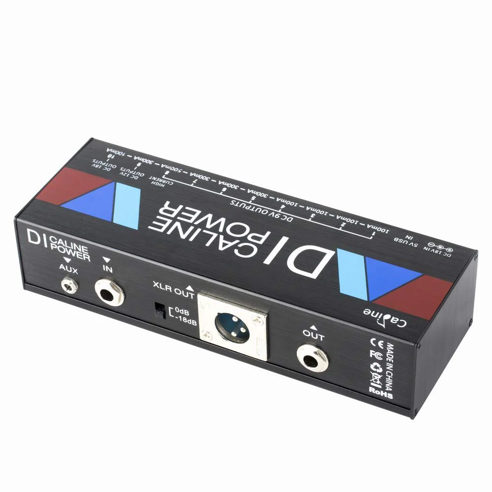 Caline Guitar Pedal Power Supply,DI Box Pedal Board Power Supply,Multi Pedal Power with AUX and USB in - Image 5