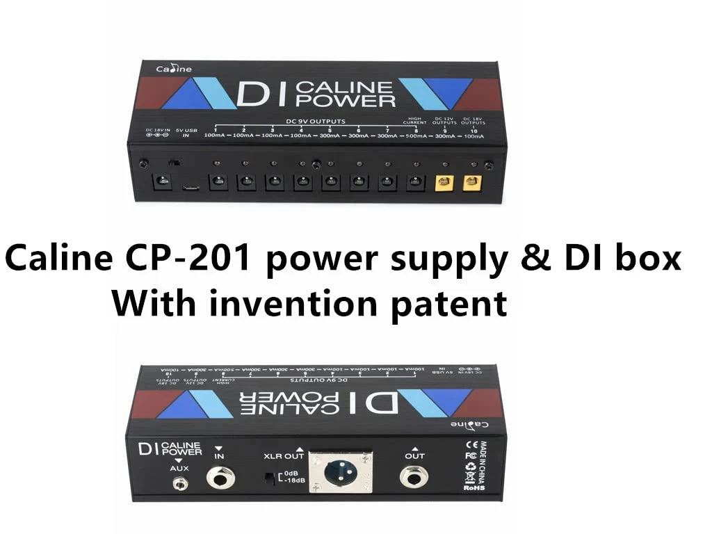 Caline Guitar Pedal Power Supply,DI Box Pedal Board Power Supply,Multi Pedal Power with AUX and USB in - Image 7