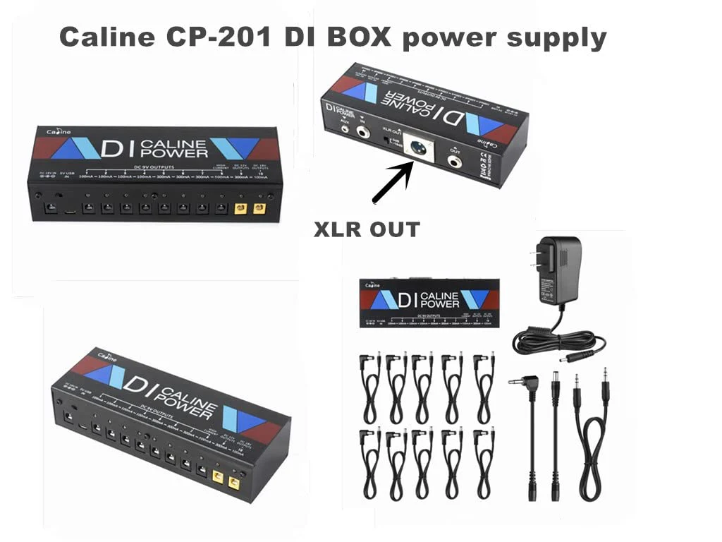 Caline Guitar Pedal Power Supply,DI Box Pedal Board Power Supply,Multi Pedal Power with AUX and USB in - Image 8