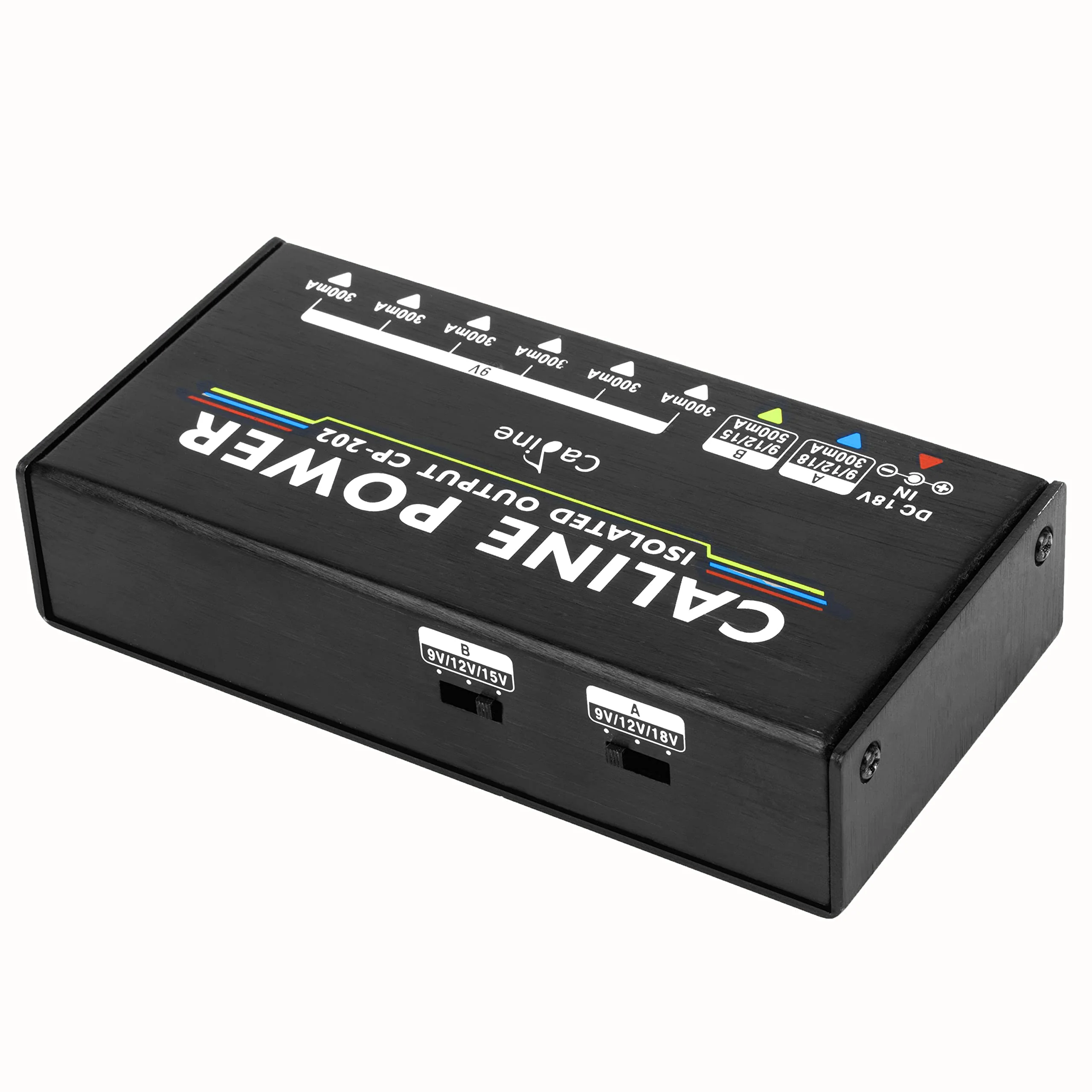 Caline Guitar Pedal Power Supply, True Isolated Pedal Board Power Supply with 8 Totally Isolated DC Outputs(300mA/500mA), Switchable 9V/12V/15V/18V Power Outputs for Guitar Pedals - Image 3
