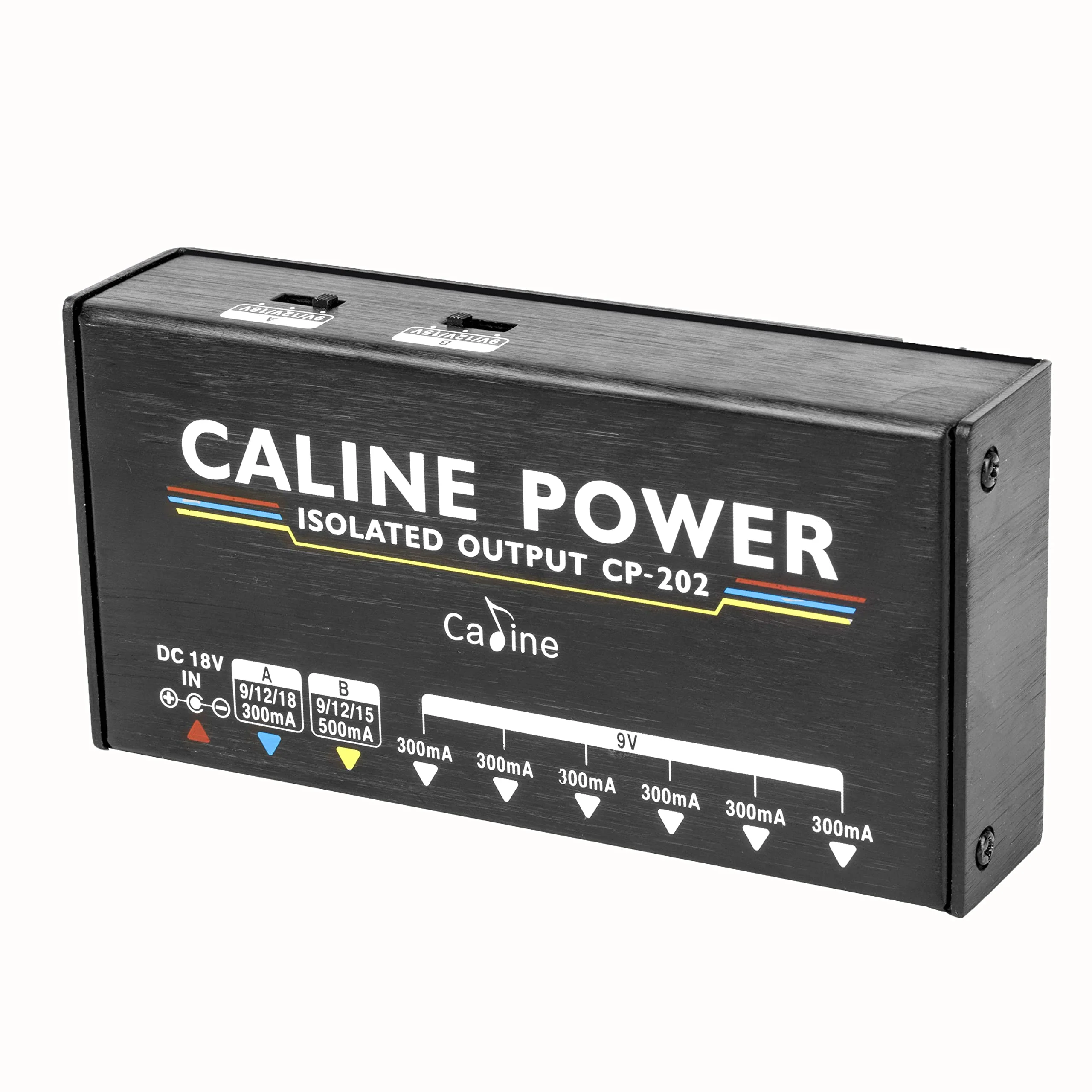 Caline Guitar Pedal Power Supply, True Isolated Pedal Board Power Supply with 8 Totally Isolated DC Outputs(300mA/500mA), Switchable 9V/12V/15V/18V Power Outputs for Guitar Pedals - Image 8