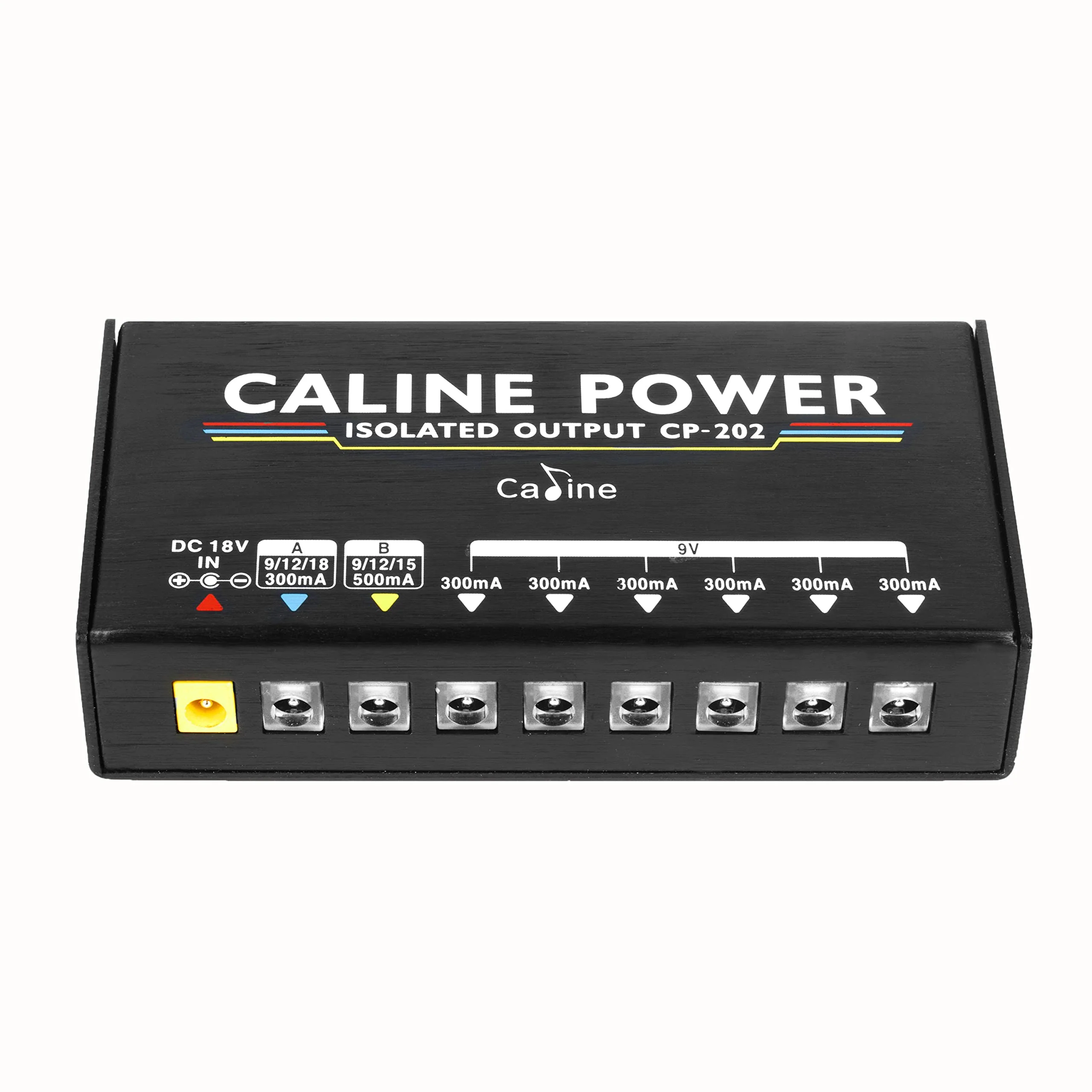 Caline Guitar Pedal Power Supply, True Isolated Pedal Board Power Supply with 8 Totally Isolated DC Outputs(300mA/500mA), Switchable 9V/12V/15V/18V Power Outputs for Guitar Pedals - Image 9