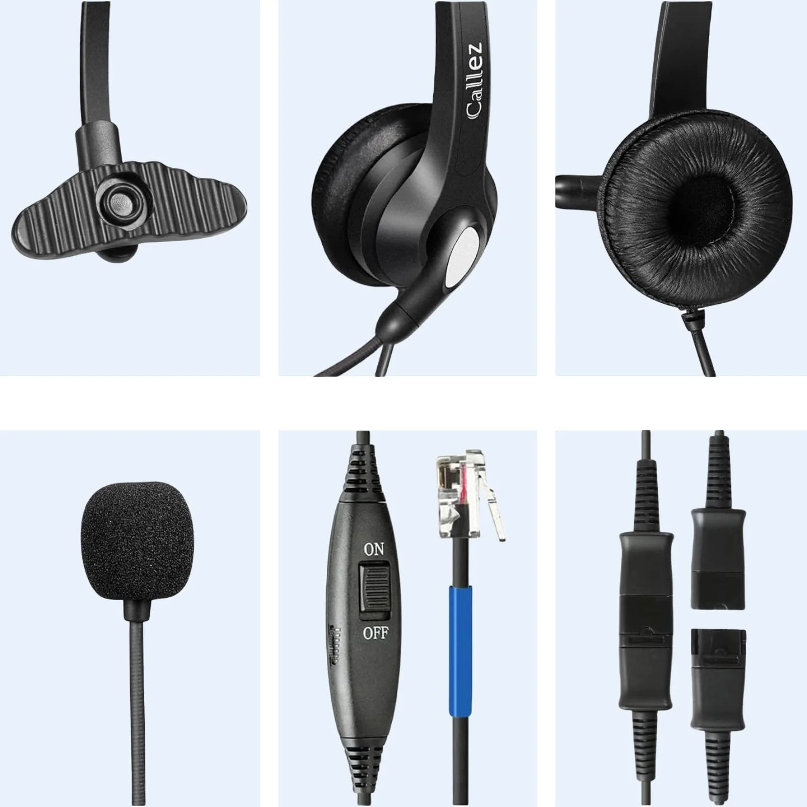 Callez Cisco Phone Headset with Mic Noise Cancelling, RJ9 Office Telephone Headset with Quick Disconnect Cord Compatible with Cisco IP Phone 7940 7942 7945 7960 7962 7965 7821 7841 8811 8841 8845 8851 - Image 8
