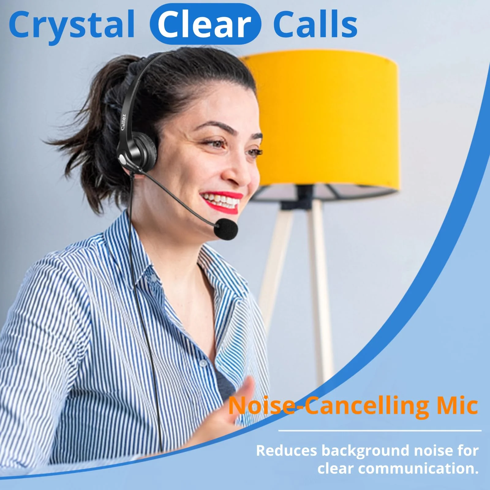 Callez RJ9 Phone Headset with Mic Noise Cancelling, Office Telephone Headset with Quick Disconnect Cord Compatible with Cisco IP Phones 7940 7941 7942 7945 7960 7962 7965 7821 7841 8811 8841 8845 8851 - Image 3
