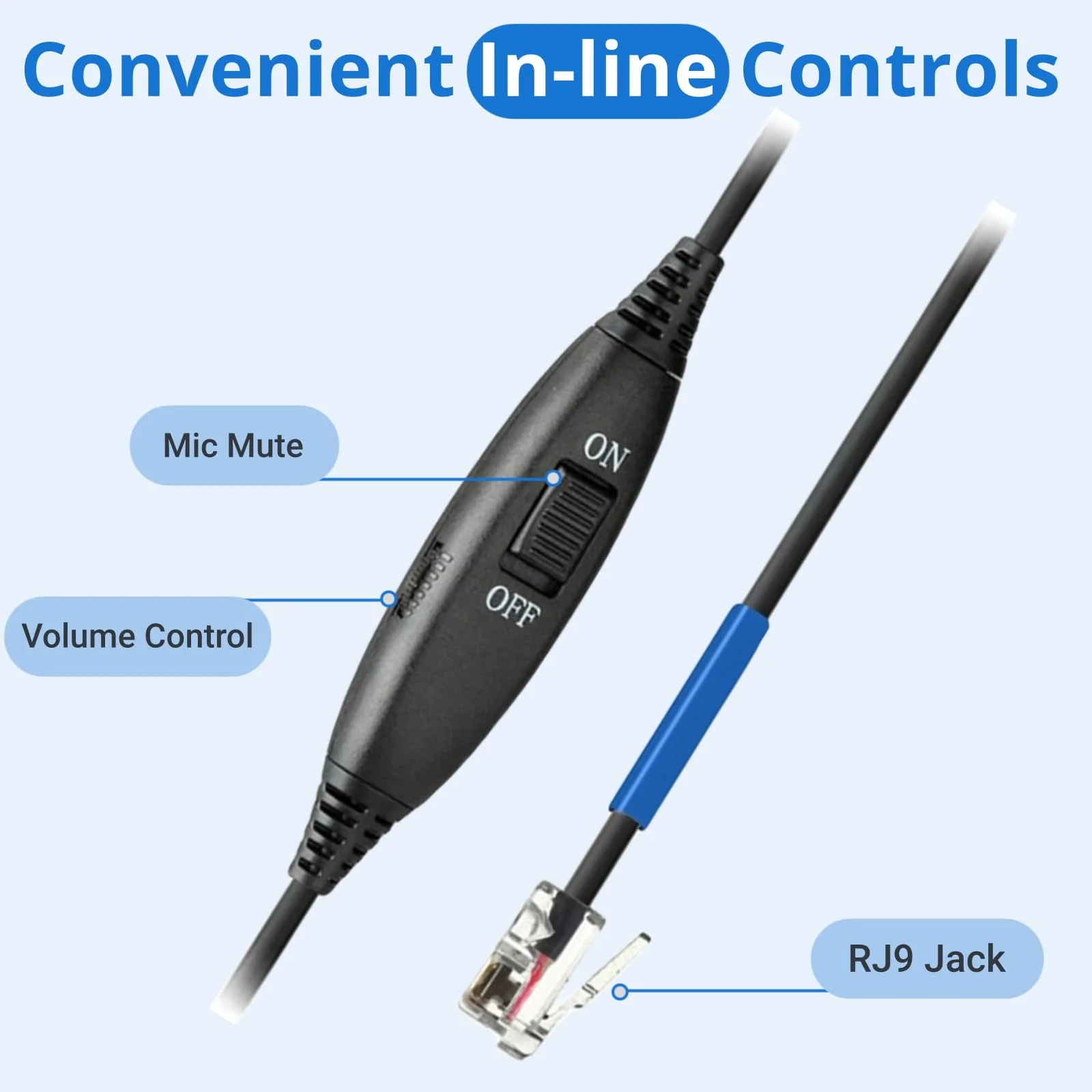 Callez RJ9 Phone Headset with Mic Noise Cancelling, Office Telephone Headset with Quick Disconnect Cord Compatible with Cisco IP Phones 7940 7941 7942 7945 7960 7962 7965 7821 7841 8811 8841 8845 8851 - Image 4
