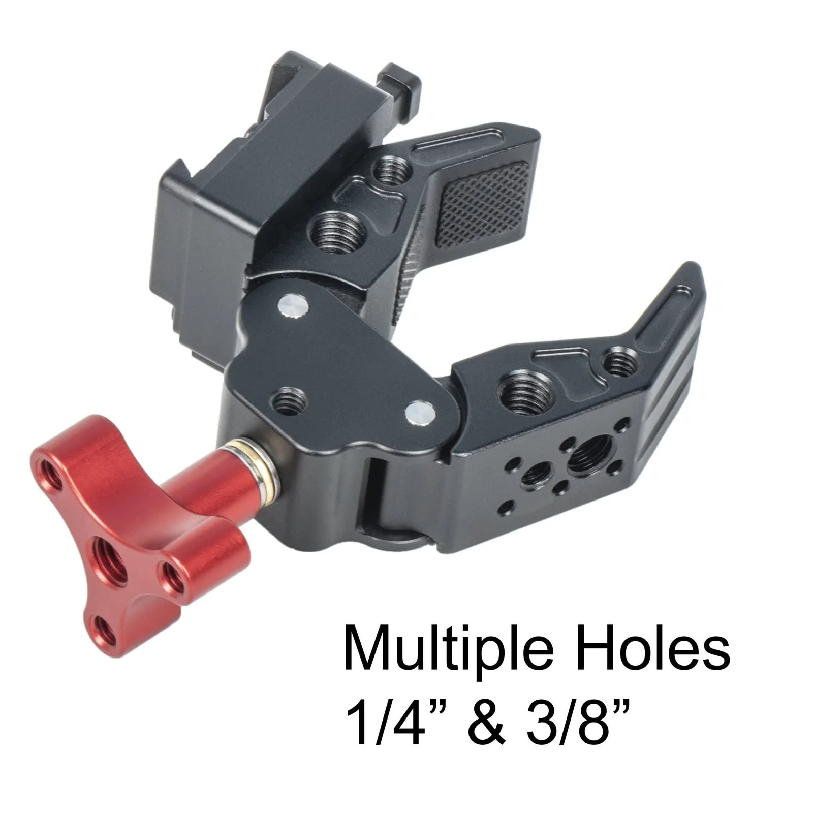 Came-TV V-Mount Battery Clamp Large Open Angle and Solid Structure Adapter with 1/4 and 3/8 inches Screw Holes Mounting to Light Stand or Tripod - Image 4