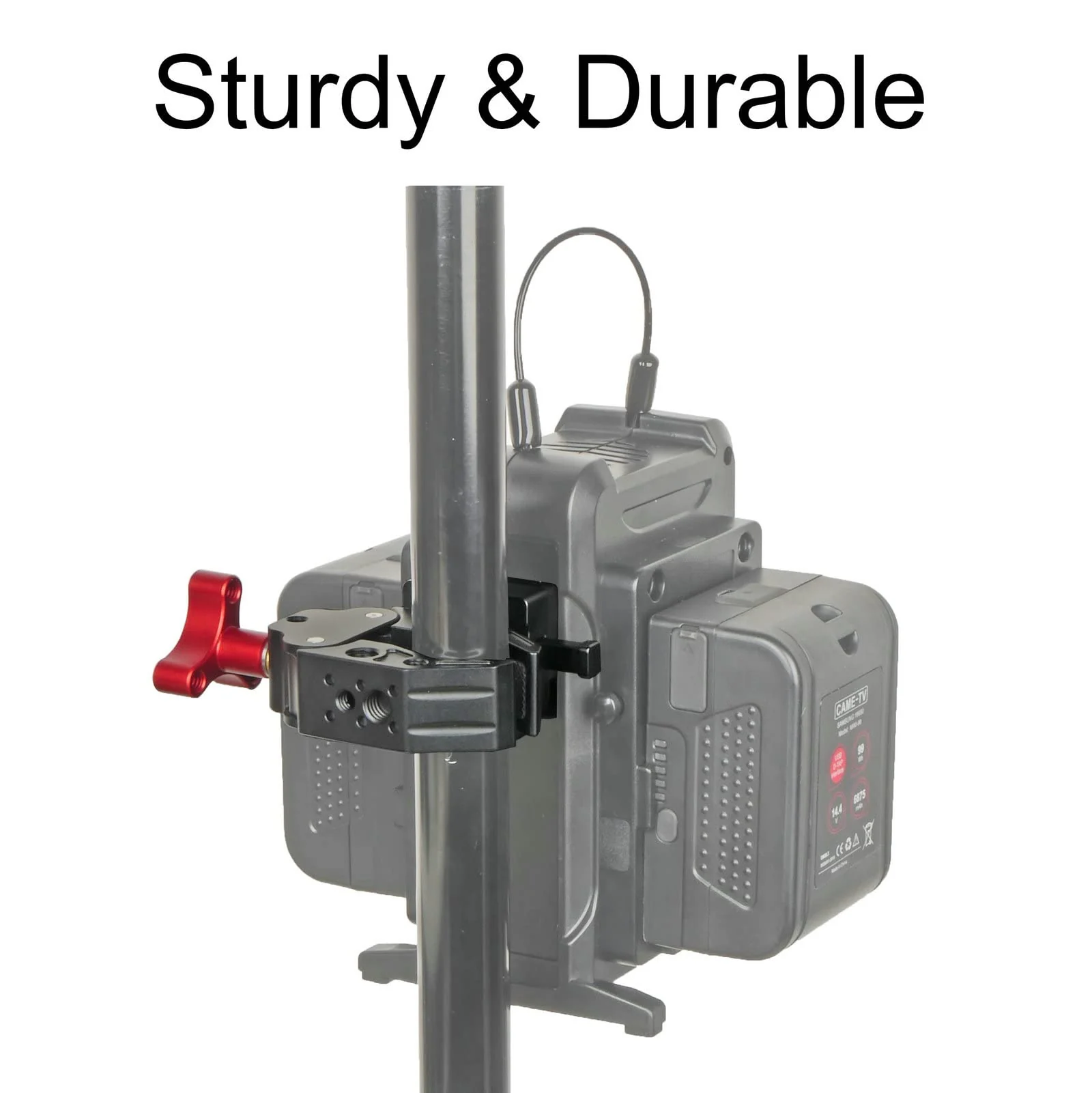 Came-TV V-Mount Battery Clamp Large Open Angle and Solid Structure Adapter with 1/4 and 3/8 inches Screw Holes Mounting to Light Stand or Tripod - Image 5