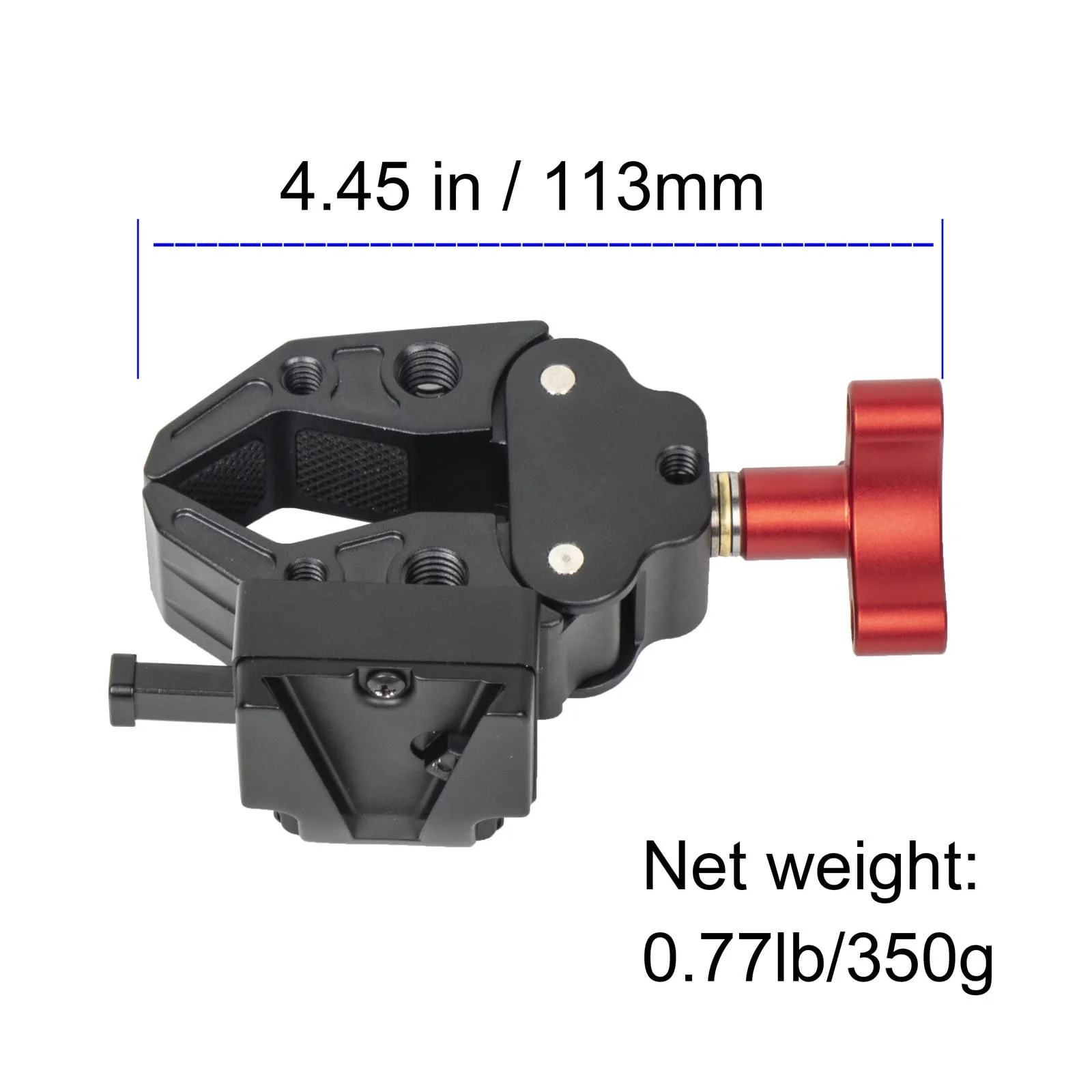 Came-TV V-Mount Battery Clamp Large Open Angle and Solid Structure Adapter with 1/4 and 3/8 inches Screw Holes Mounting to Light Stand or Tripod - Image 6