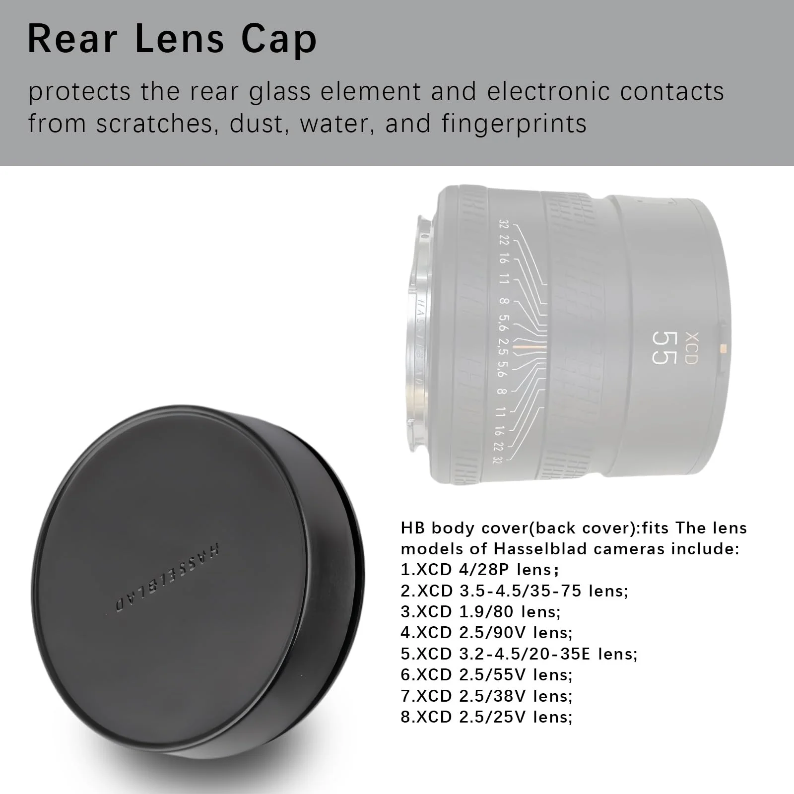 Camera Body and Rear Lens caps,Compatible with for Hasselblad HB V C/CF Body and Lenses HB Camera Body - Image 4