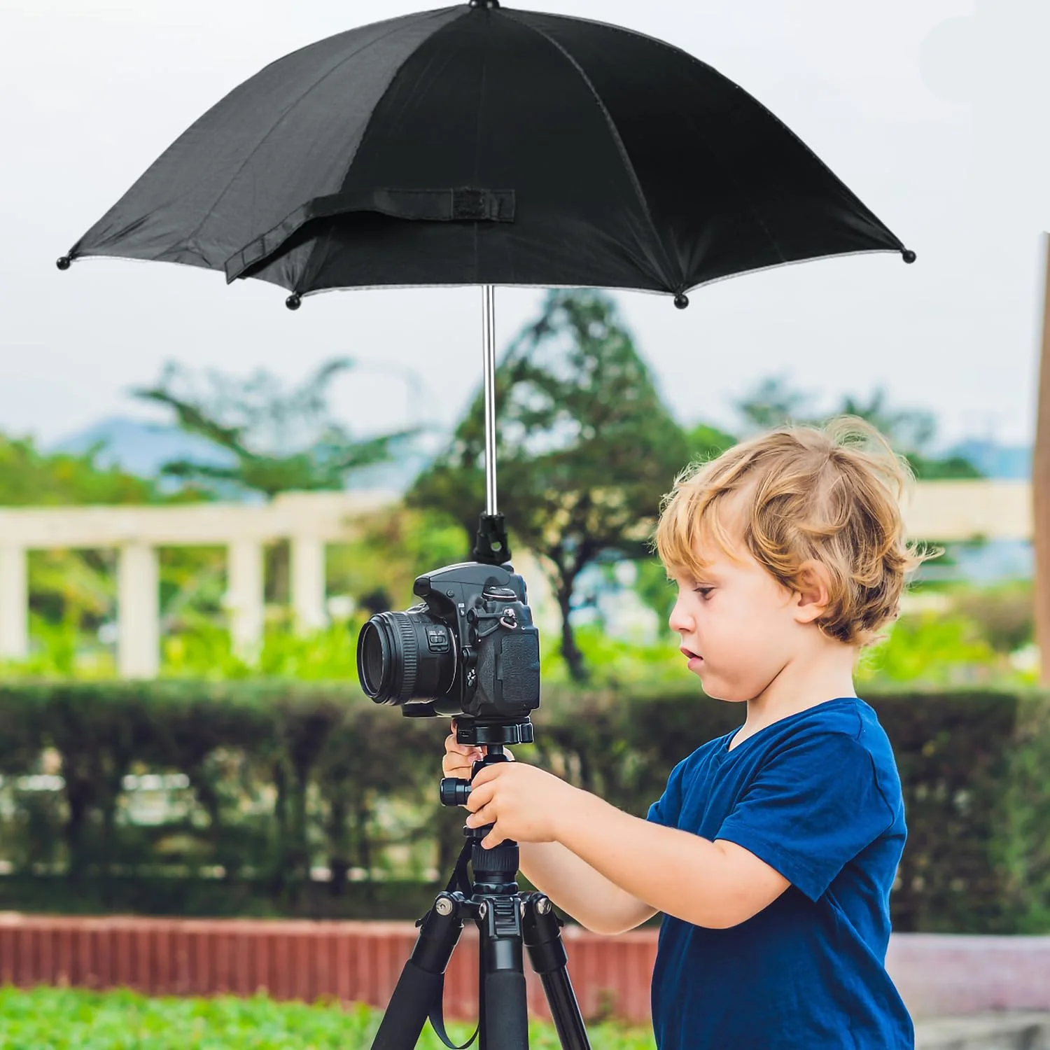 Camera Hot Shoe Umbrella, Waterproof Camera Umbrella DSLR Camera Sunshade Rain Cover Protector for Canon Rebel T8i, T7, T7i, T6i, T6, SL3, SL2, EOS 90D, 80D, 2000D, 5DM4, Nikon Z9 - Image 5