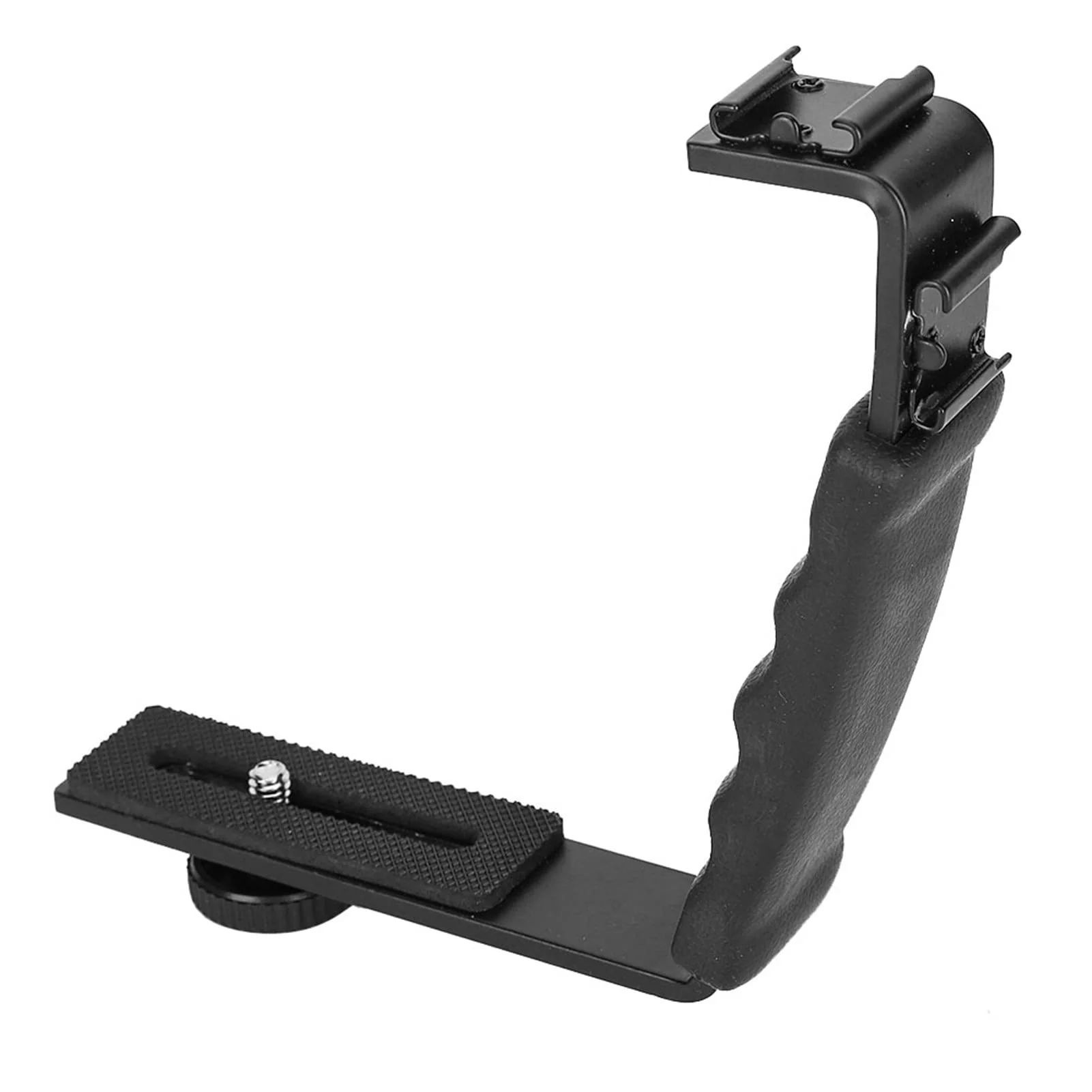Camera L Bracket, Lightweight Dual Hot Shoe Mount L Bracket for DSLR Mirrorless, with Comfortable Handle, for Horizontal Vertical , Photography - Image 2