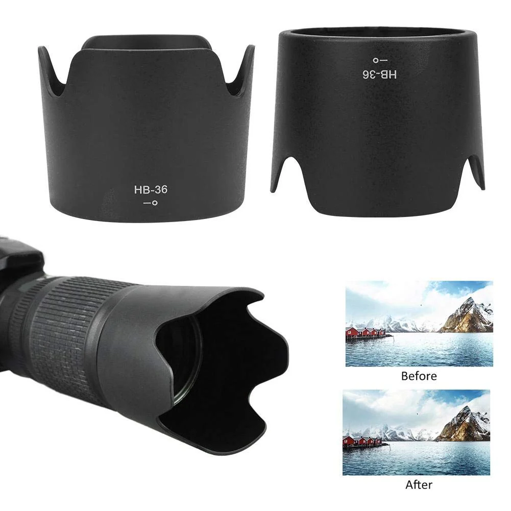 Camera Lens Hood, HB-36 Lens Hood Replacement for AF-S VR Zoom 70-300mm f/4.5-5.6G IF-ED Lens - Image 3