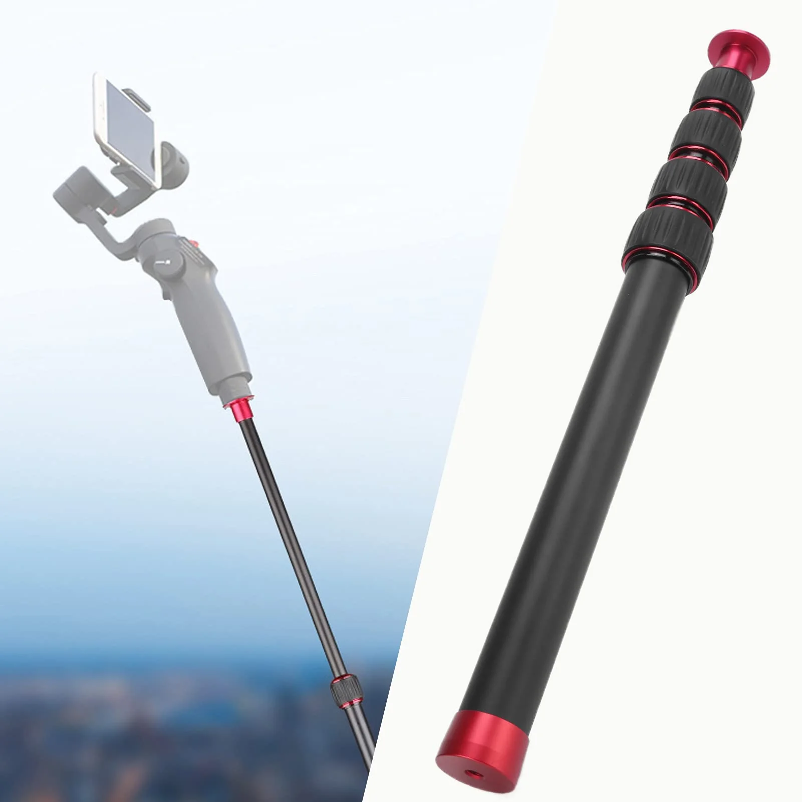 Camera Monopod, Professional 33.5-108cm/13.2-42.5in Aluminum Alloy Monopod Universal 1/4Screw Tripod Extension Rod for Tripod Monopod Length Extension - Image 5