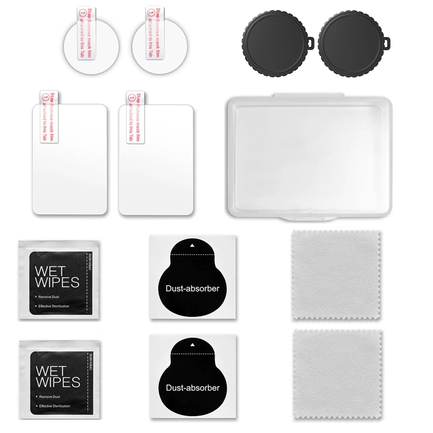 Camera Protection Kit for DJI OSMO NANO-2 Packs Screen Tempered Glass + 2 Packs PC Lens Protector + Silicone Lens Cap - Anti-Scratch High Transparency Camera Accessories for OSMO NANO - Image 6