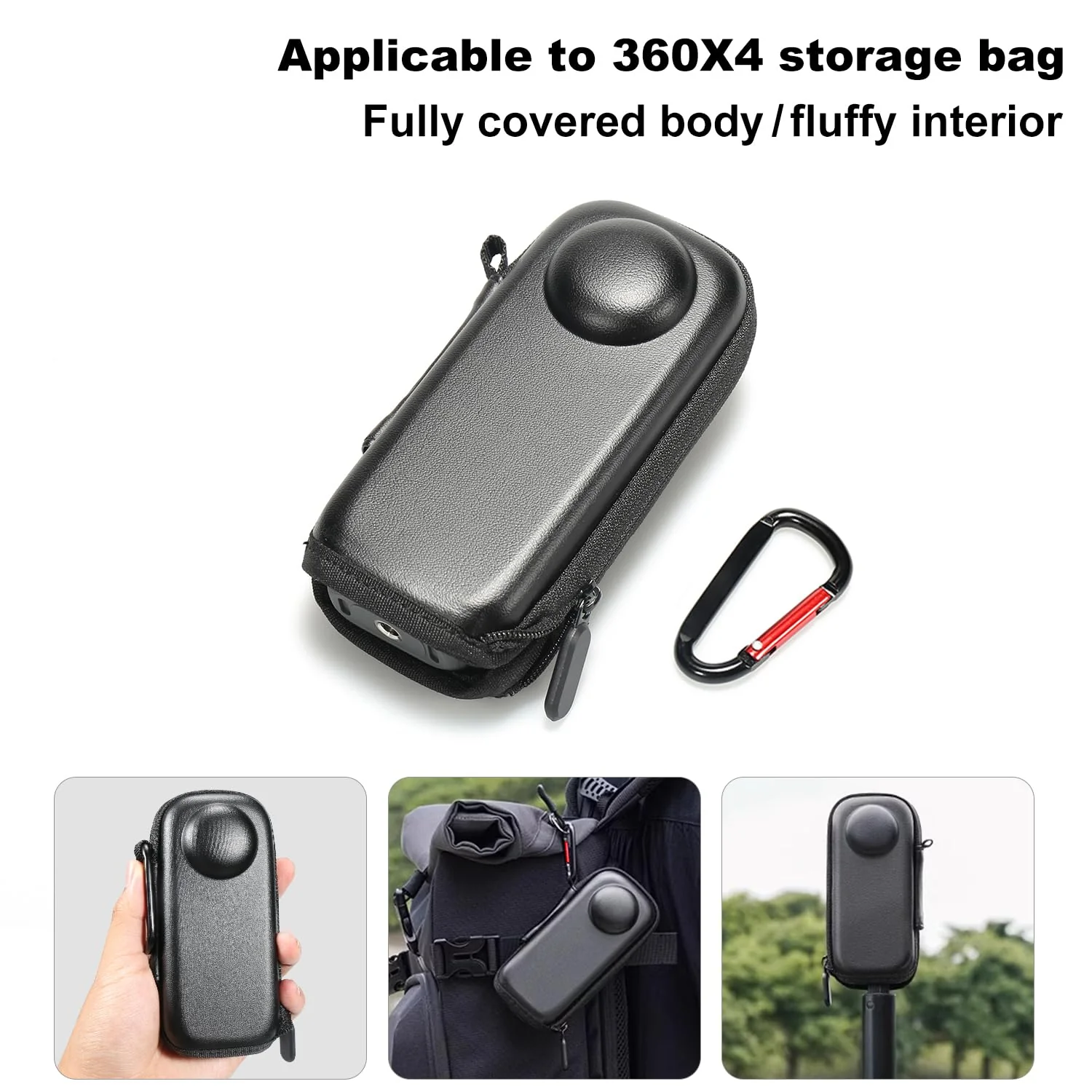 Camera Protective Accessories Kit for Insta 360 X4 Include Lens Guards Silicone Protective Case/Screen Protective/Camera Case(with Buckle) /Front Behind Lens Guards - Image 5