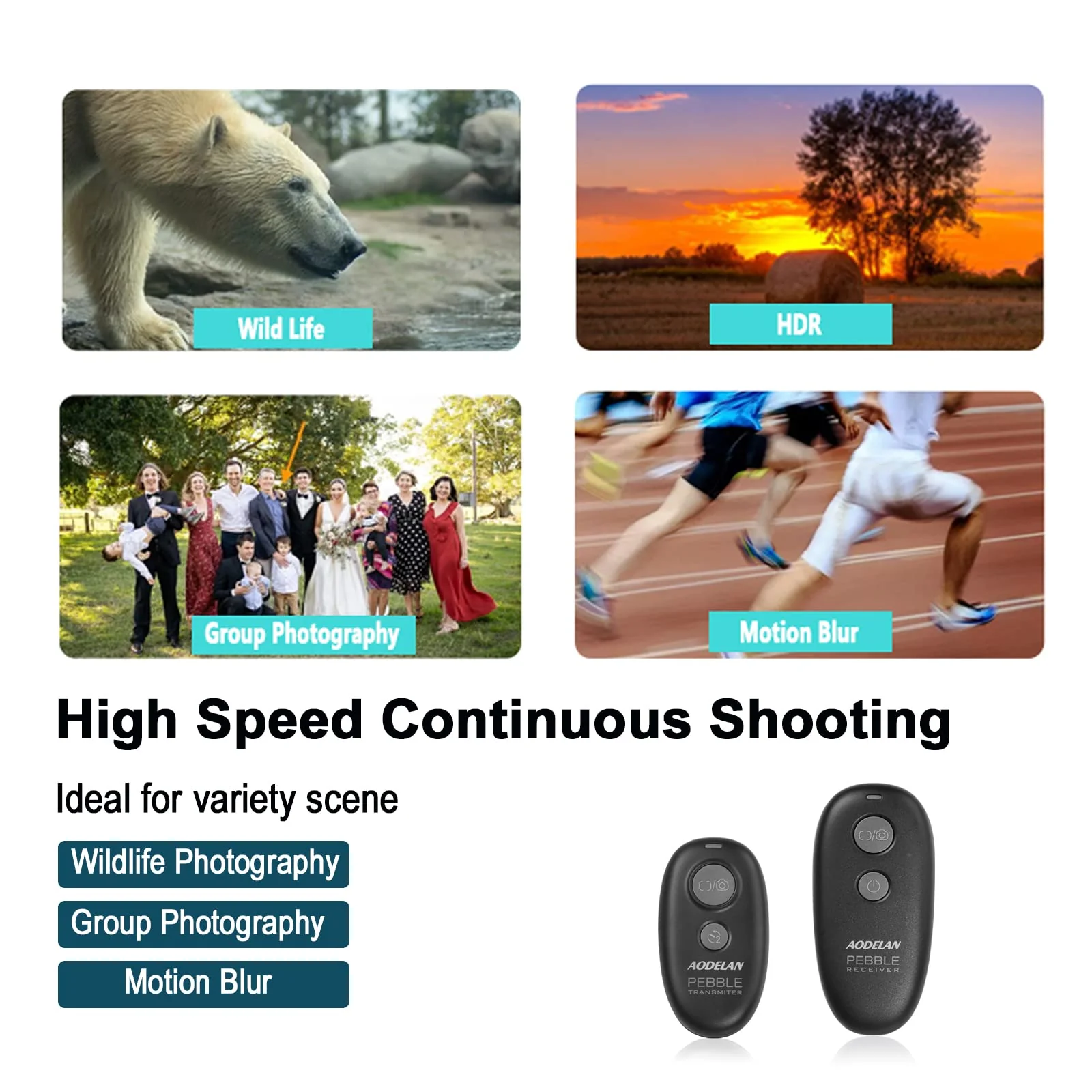 Camera Wireless Remote Shutter Release, Camera Remote Control for Nikon D5000 D5100 D5200 D5300 D5500 D90 D7000 D7100 D7200 D800 D810 D850 D700 D500 D300 - Image 5