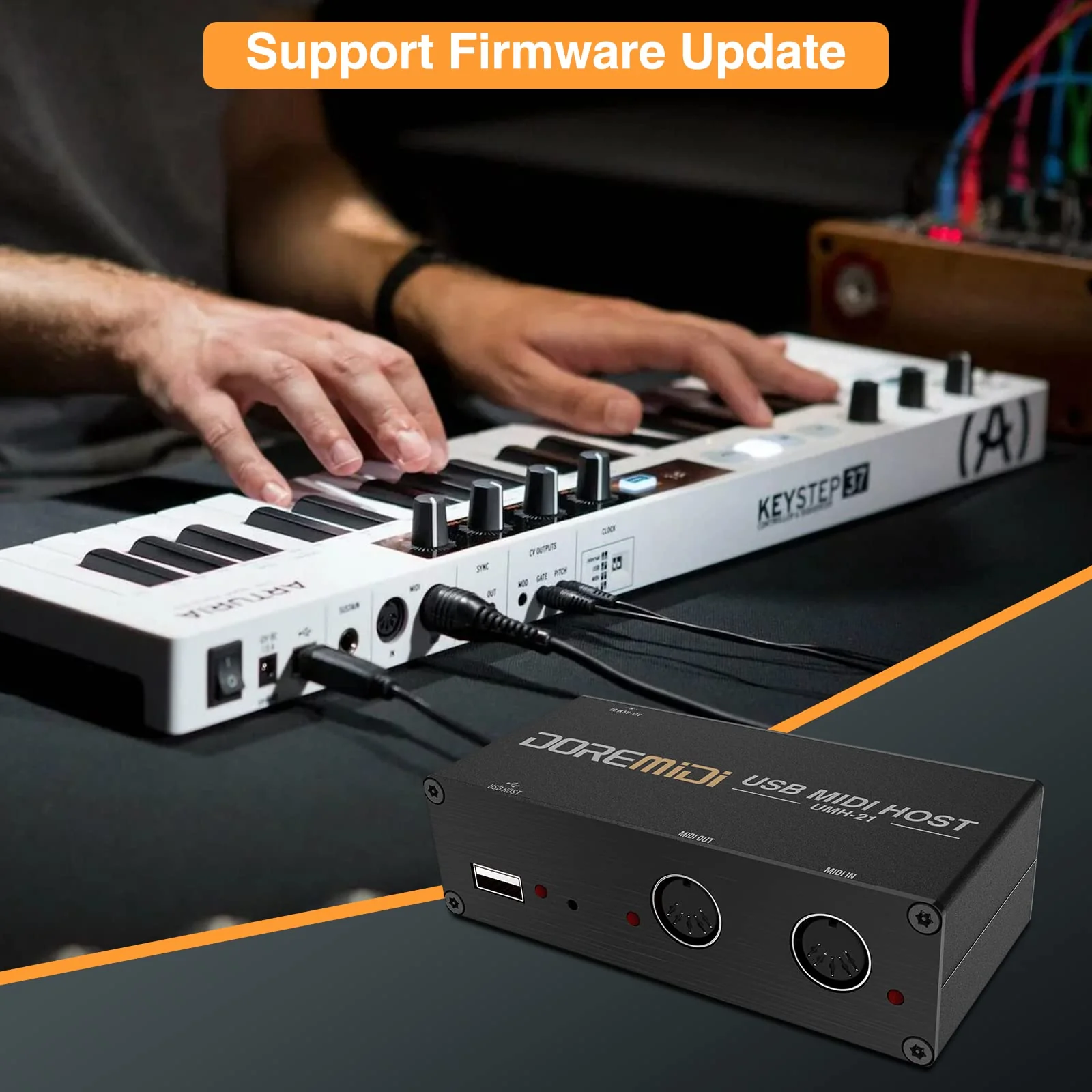 CAMOLA Upgraded USB Host MIDI Interface1-in and 1-out, MIDI Host Box High Speed USB to MIDI Converter, standard MIDI 16 channels, Compatible with USB1.0/1.1(UMH-21) sw-M01592 - Image 6