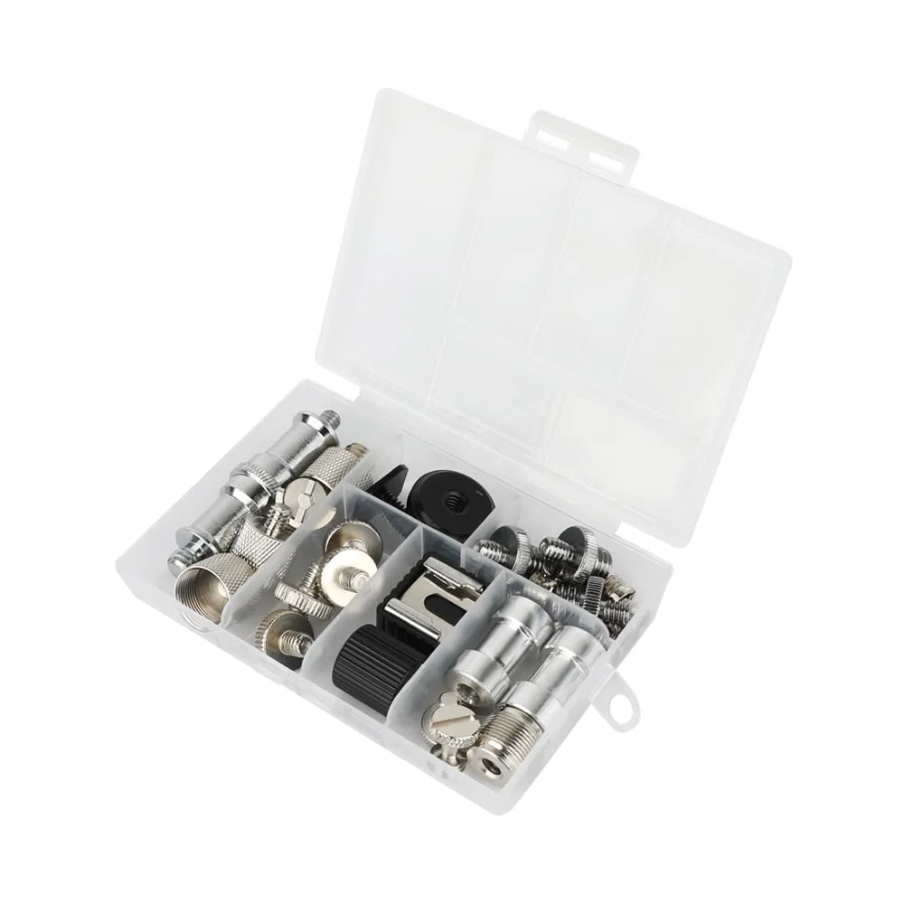 CAMVATE 30PCS Camera Screw Mount Set 1/4 to 1/4,1/4 to 3/8,1/4 to 5/8,1/4 & 3/8 Camera Mount Adapter for Tripod/Monopod/Microphone/Flash Light/Quick Release Plate Converter Screws Adapter - Image 5