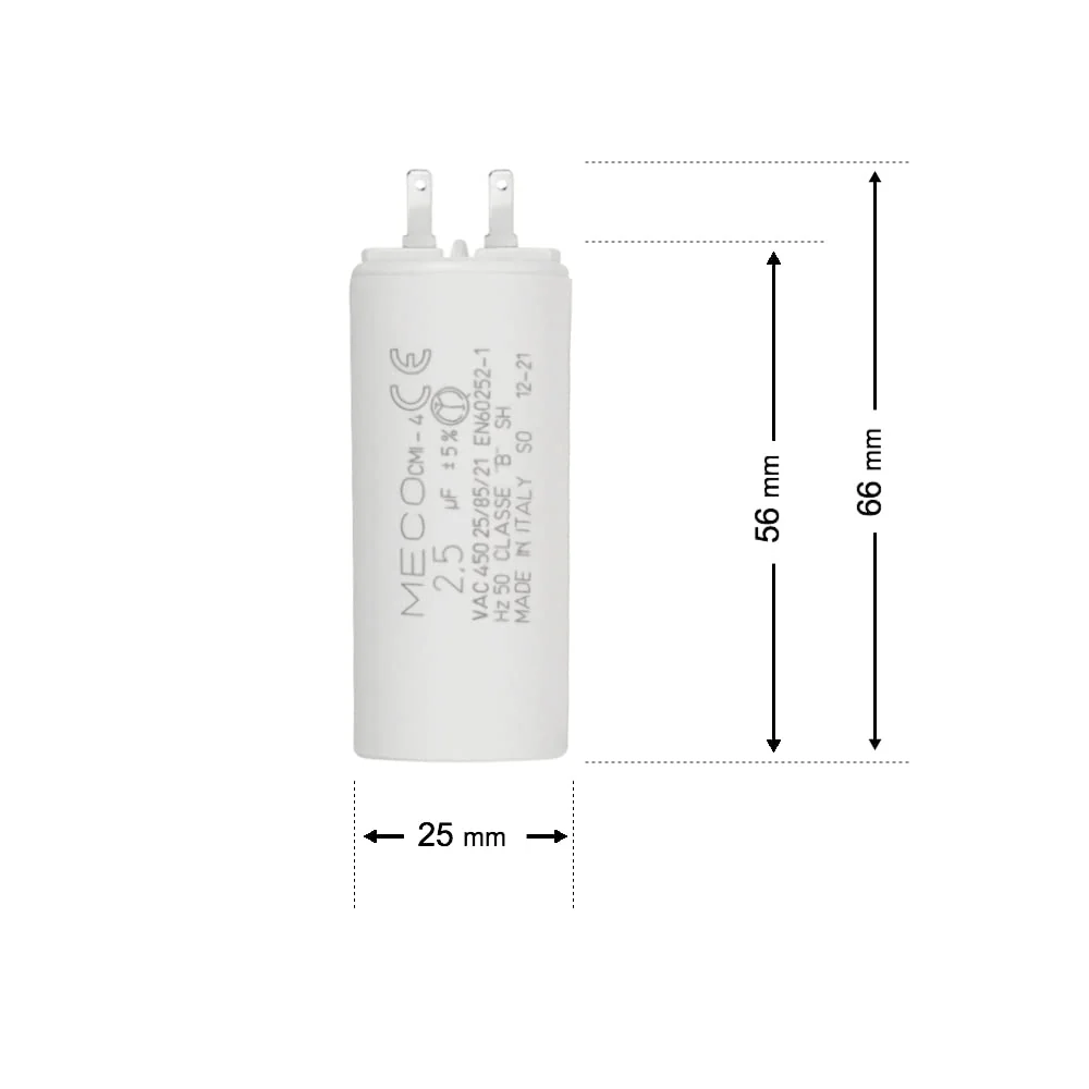 Capacitor 2.5 µF Especially for Somfy Roller Shutters Motor 6 Nm with Small Connection 2.8 mm 1 - Image 4