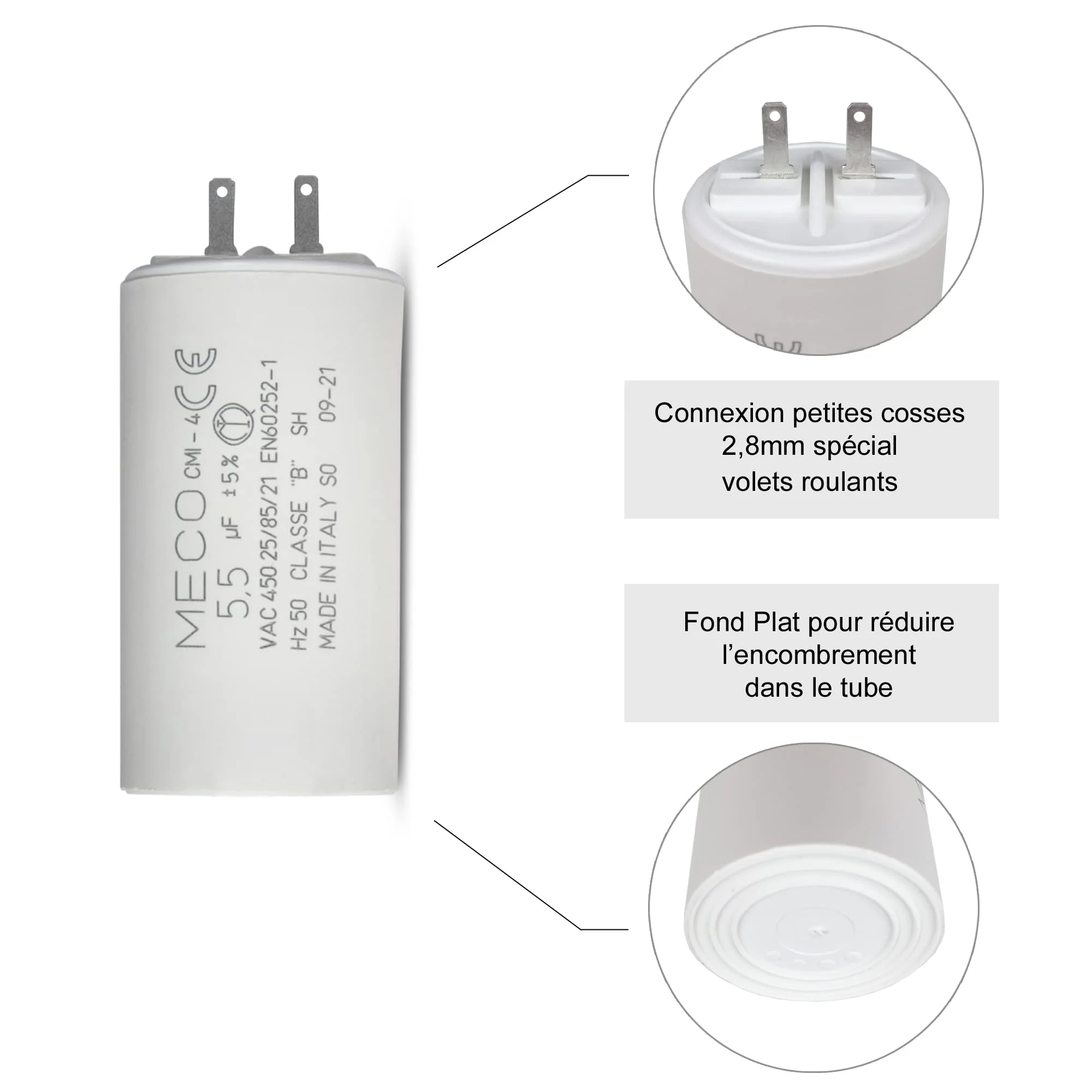 Capacitor 5.5 µF - Specially designed for roller shutters with small connection 2.8 mm - 2 year warranty 1 - Image 5