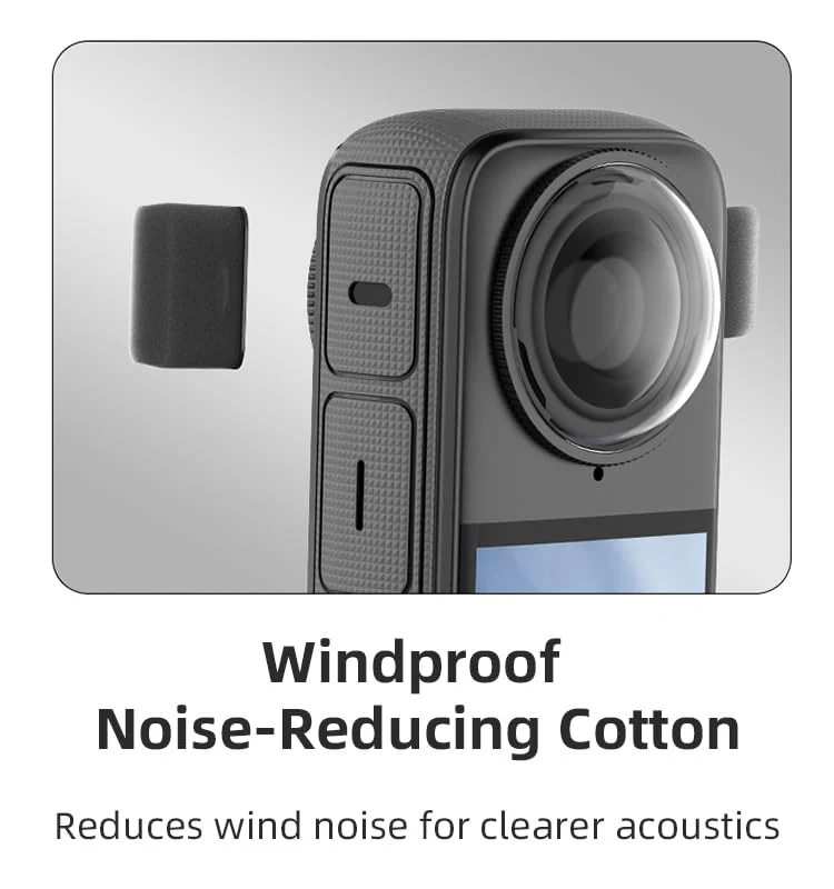 CAPART Mic Wind Muff Replacement for Insta360 X4 X3 Camera - Image 5