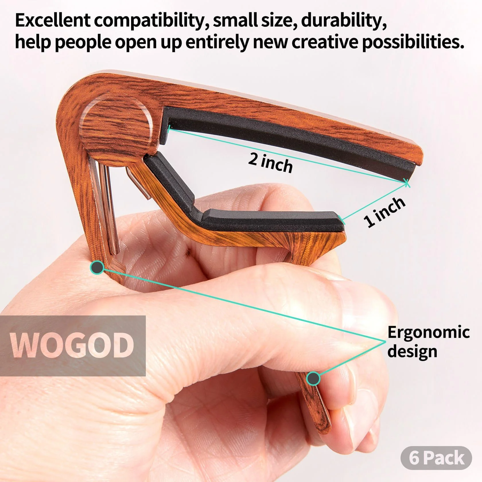 Capo 6 Pack Guitar Capo for Acoustic Electric Guitar Ukulele Capo Roswood Capo 6Pcs - Image 4