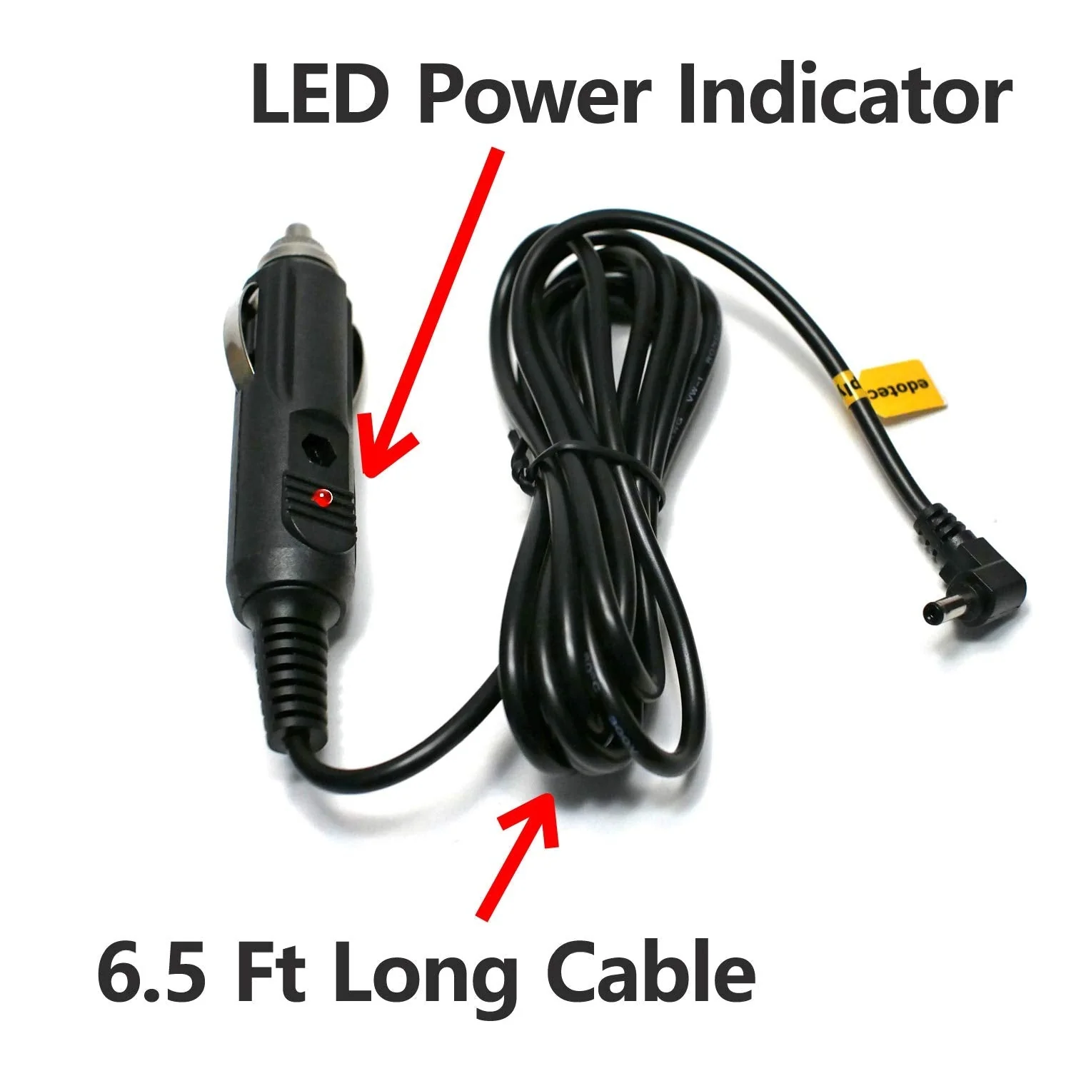 Car Adapter Cable Power Cord for Cobra Rad480i 250 350 450 500g 950 Xrs9955 Spx6655 Spx955 Spx5500 Esd9275 Esd9110 Esd7570 Rad450 Xrs9845 Xrs9880 Radar Laser Detector (6.5 ft Long) - Image 3