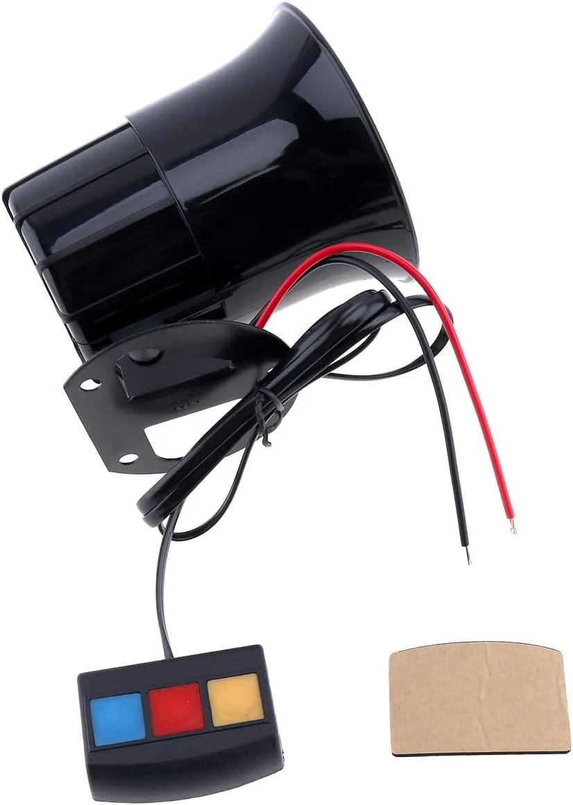 Car Alarm Siren, 12V 30W Car Motorcycle Alarm Warning Siren Horn 3 Sound Loud Speaker for Car/Motorcycle - Image 8