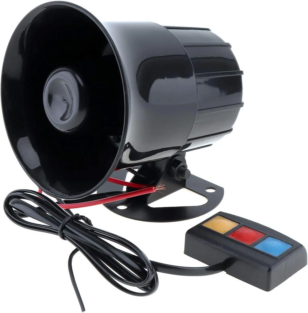 Car Alarm Siren, 12V 30W Car Motorcycle Alarm Warning Siren Horn 3 Sound Loud Speaker for Car/Motorcycle - Image 9