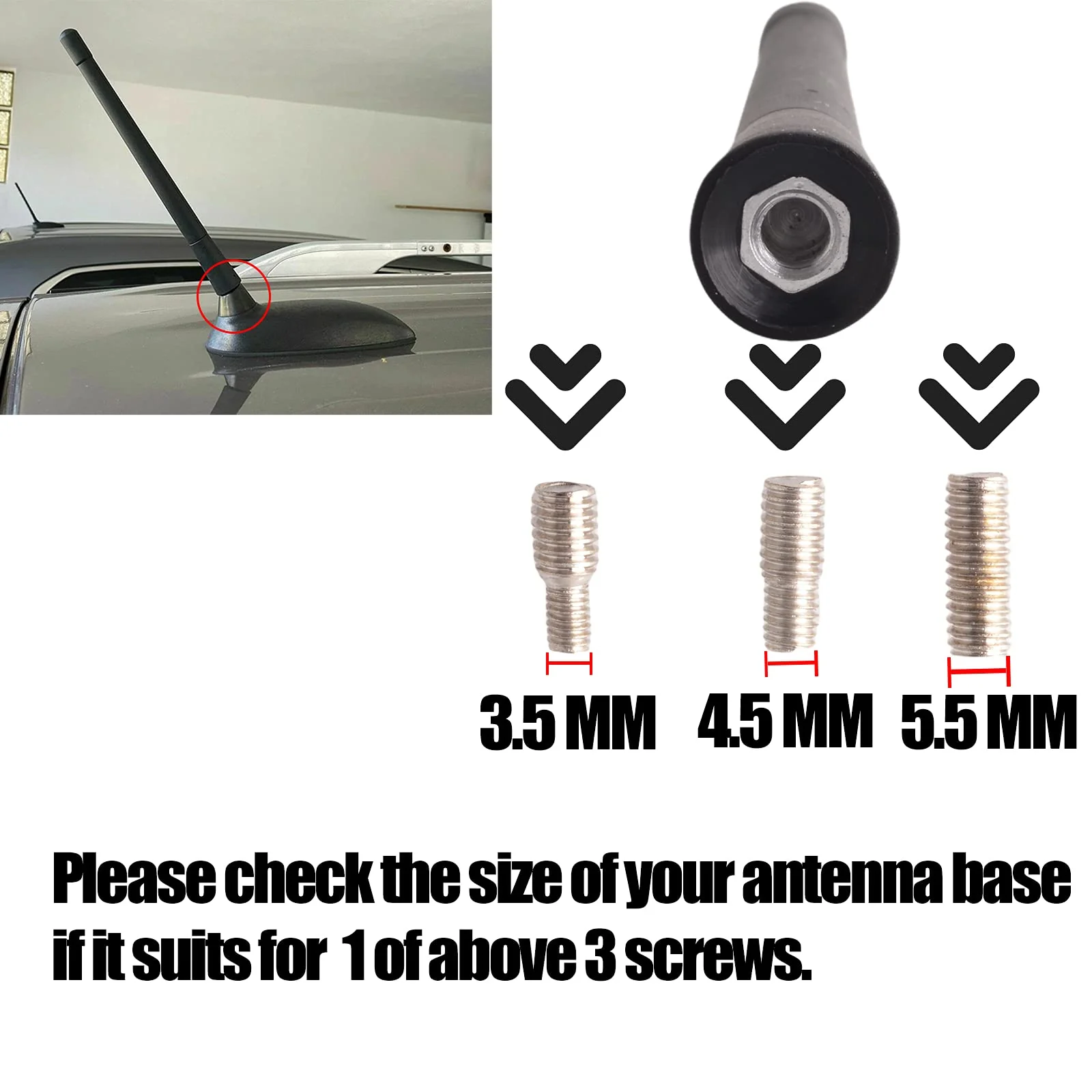 Car Antenna Compatible for Nissan Versa 2007-17 Sentra 2007-13 Murano 2003-17 Rogue 2008-16 Altima 2006-11 Car Roof Replace Radio 7 inch Antenna Mast 28215-8H700 - Image 3