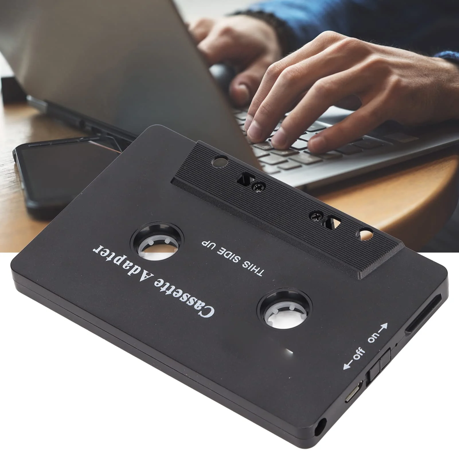 Car Audio Bluetooth Cassette to Aux Receiver, Noise Reduction Bluetooth Cassette Adapter, Fast , for Mobile Phone, Tablet, MP3 Player, Car Stereo - Image 4