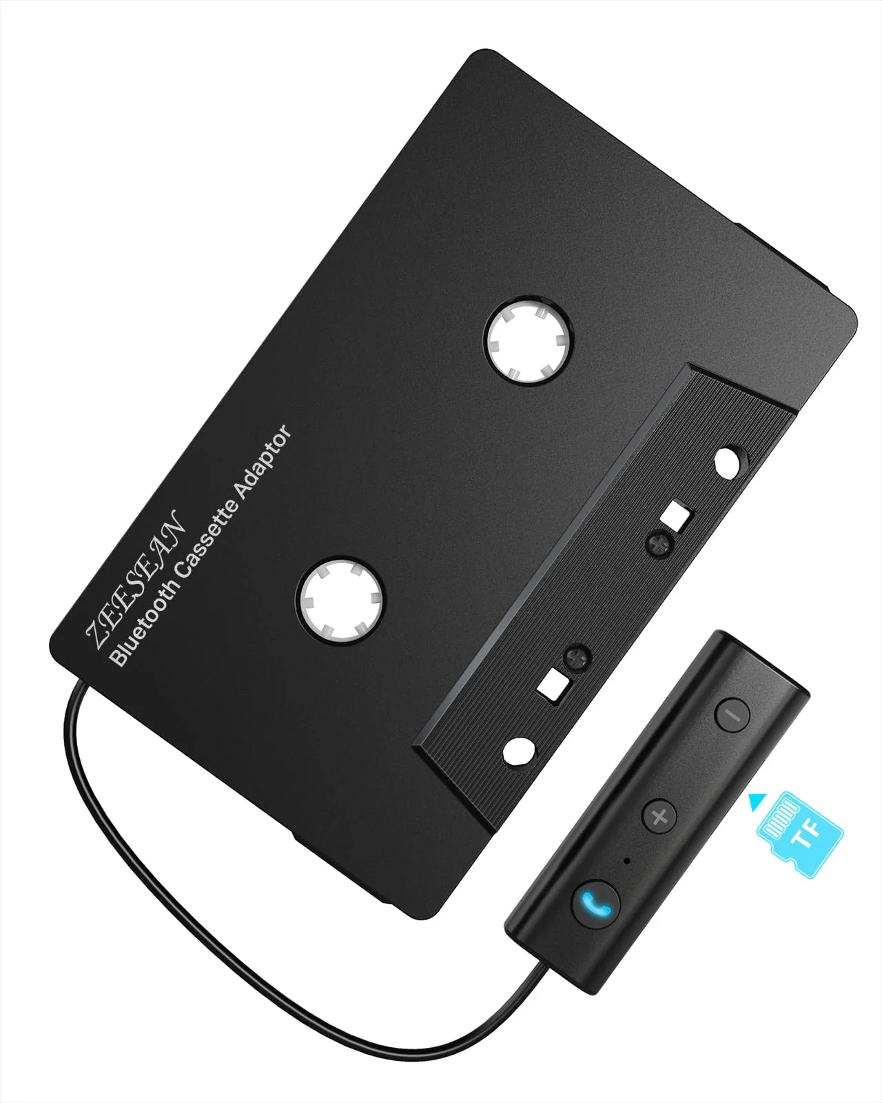 Car Bluetooth 5.1 Cassette Adapter Support TF Card, Wireless Cassette Aux Adapter, Car Audio Bluetooth Receiver, Tape Player Adapter for Vehicle