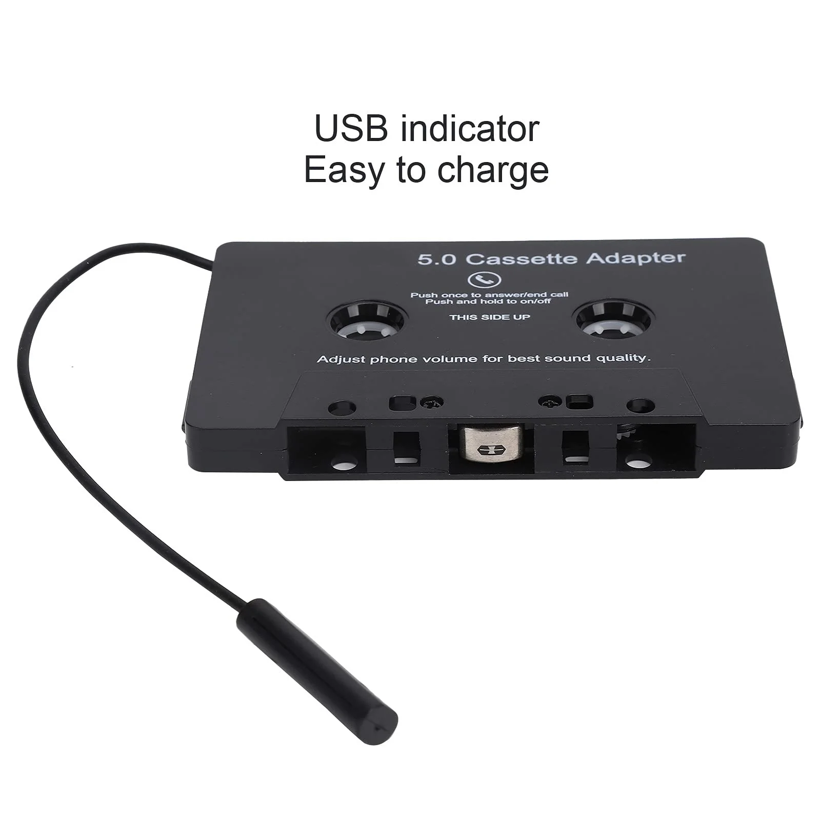 Car Bluetooth Cassette Adapter, ABS Plastic Bluetooth Tape Converter MP3 Player Audio Converter for Car - Image 5