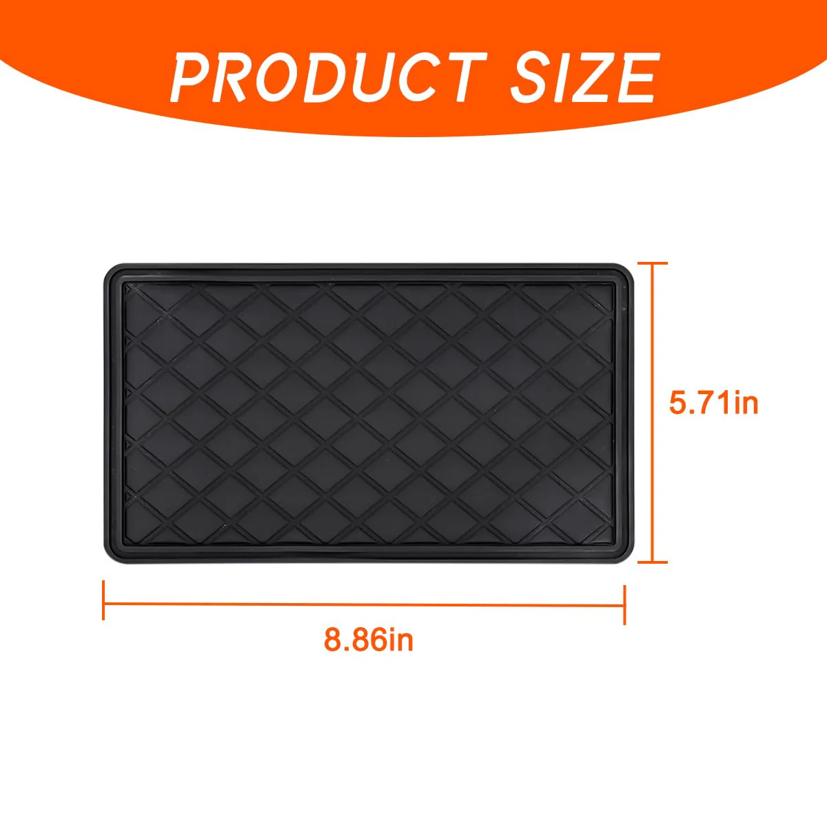 Car Dashboard Anti-Slip Mat, Adhesive Vehicle Dash Rubber Pad, Multi-Functional Auto Sticky Gripping Interior Fixing Accessories, Universal for Vehicle, SUV, Truck and More B-No Diamond 5.7*8.9in - Image 2