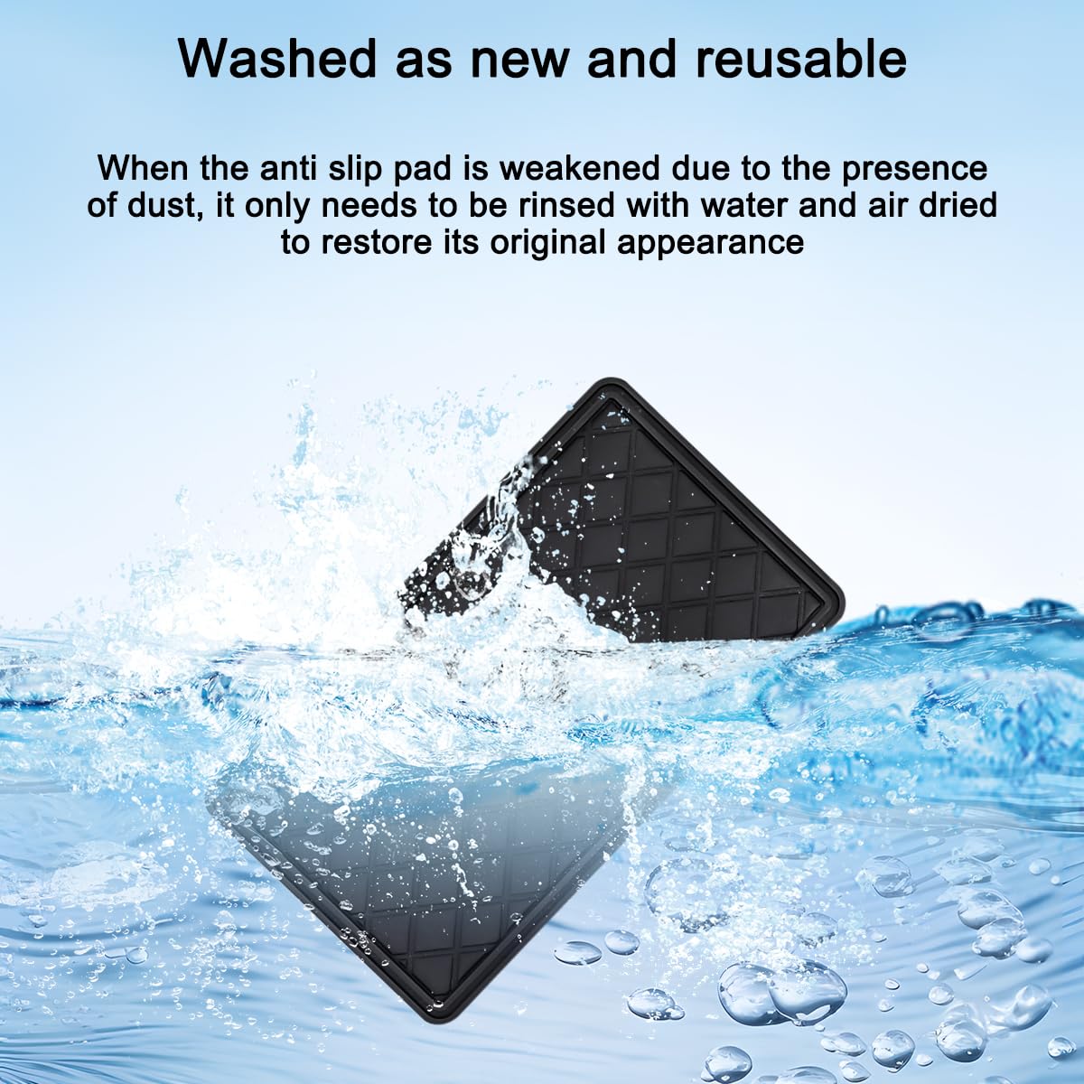 Car Dashboard Anti-Slip Mat, Adhesive Vehicle Dash Rubber Pad, Multi-Functional Auto Sticky Gripping Interior Fixing Accessories, Universal for Vehicle, SUV, Truck and More B-No Diamond 5.7*8.9in - Image 4