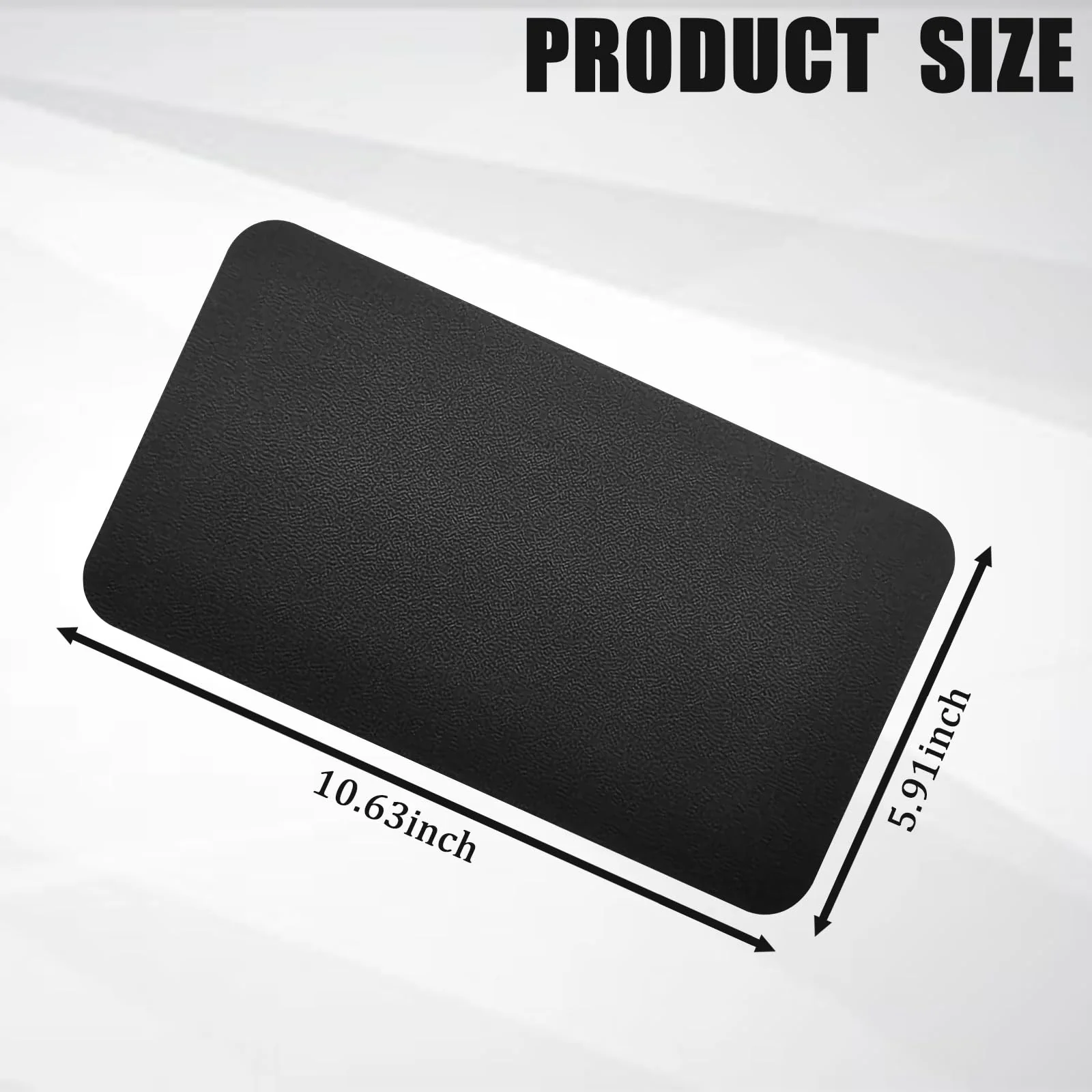 Car Dashboard Anti-Slip Mat, Car Dashboard Accessories Multifunctional Non-Slip Rubber Pad, 10.6"×5.9" Adhesive Sticky Dashboard Gripping Mat for Cell Phones, Sunglasses(Leather Texture) Leather Texture - Image 2