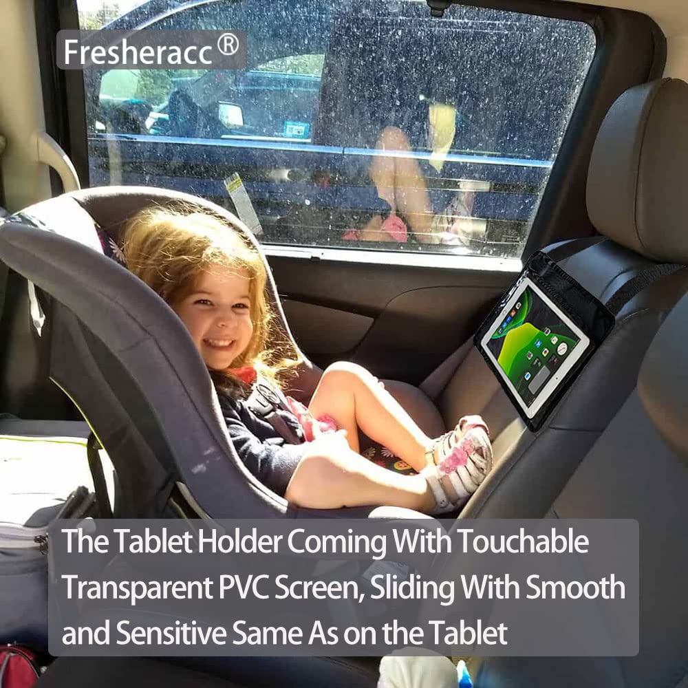 Car iPad Kindle Tablet Holder for Rear and Forward Facing Mirror, Car Mount Hanger Case for Vehicle Backseat Headrest Up to 10.5', Lightweight Washable and Portable (Black) Black - Image 4