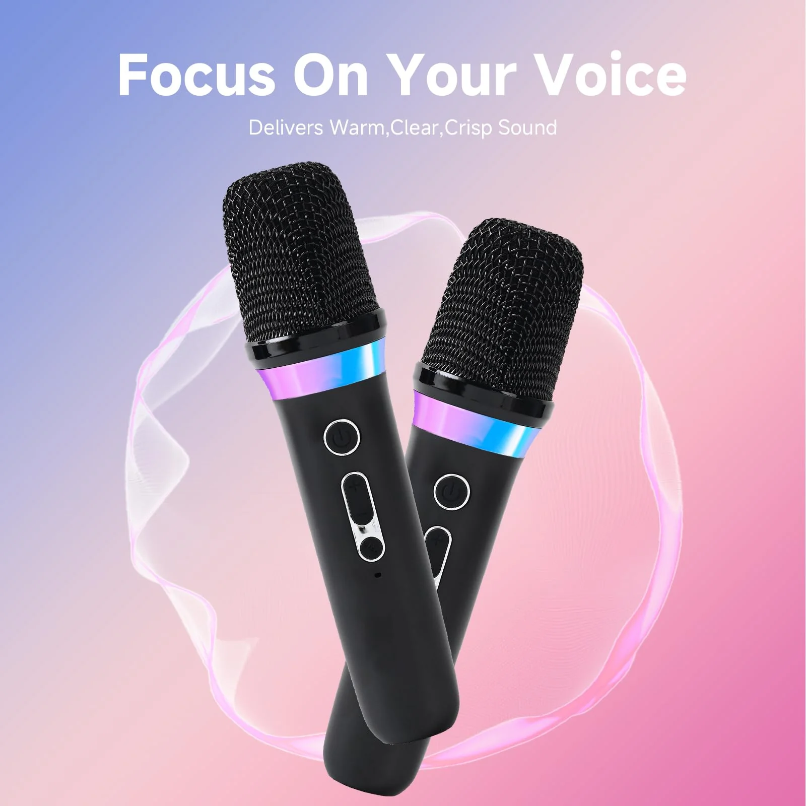 Car Karaoke Microphone,Dual Handheld Rechargeable Mic with 3.5mm Aux in and Out Receiver,Volume Control Karaoke Microphone for Singing, Speech, Home Party, YouTube/Tiktok(Black) - Image 7