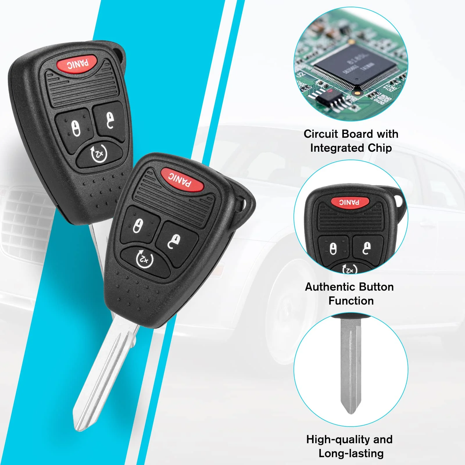 Car Key Fob Keyless Entry Remote 315Mhz OHT692713A for Jeep Wrangler 2009-2018, Compass 2010-2017, Patriot 2010-2017 - Image 4